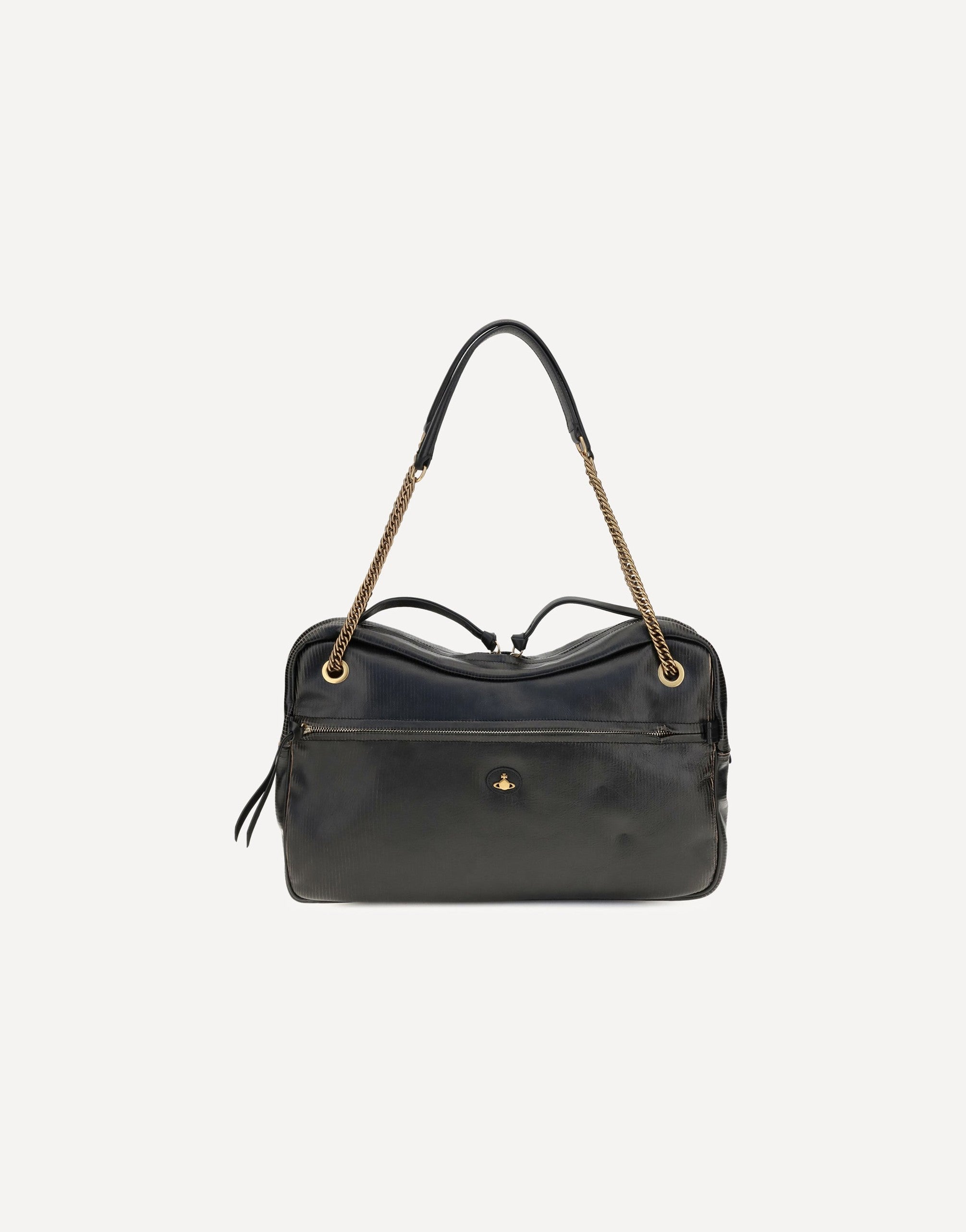 Vivienne Westwood Large Dolce Leather Shoulder Bag