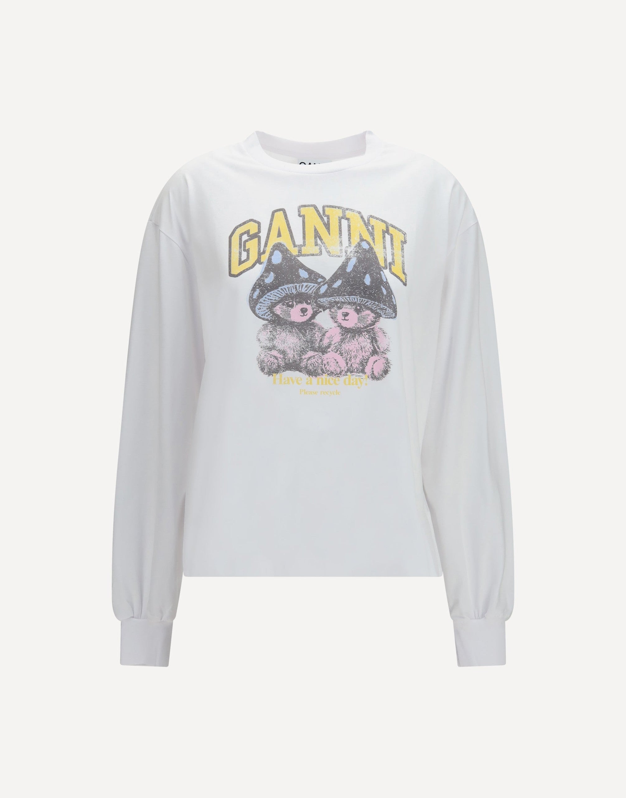 Ganni Teddy Mushroom Long-Sleeve T-Shirt