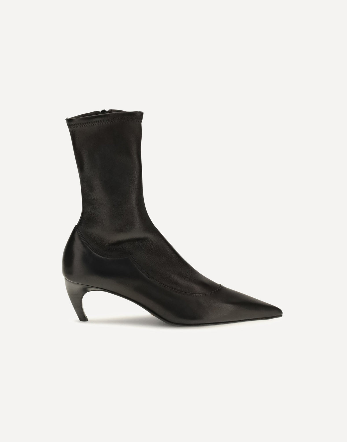 Khaite Valerie Leather Ankle Boots