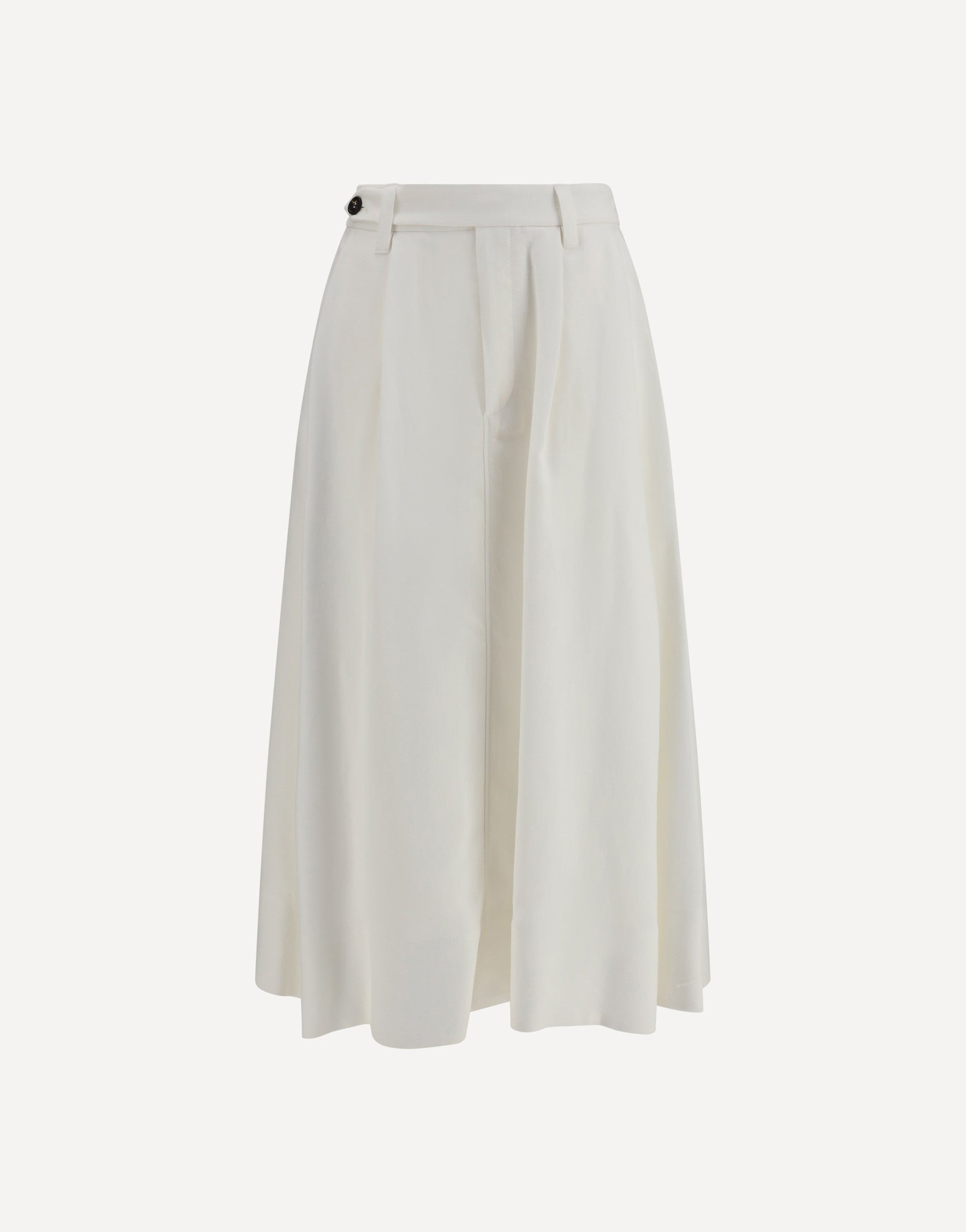 Brunello Cucinelli Fluid Twill Skirt With Monili