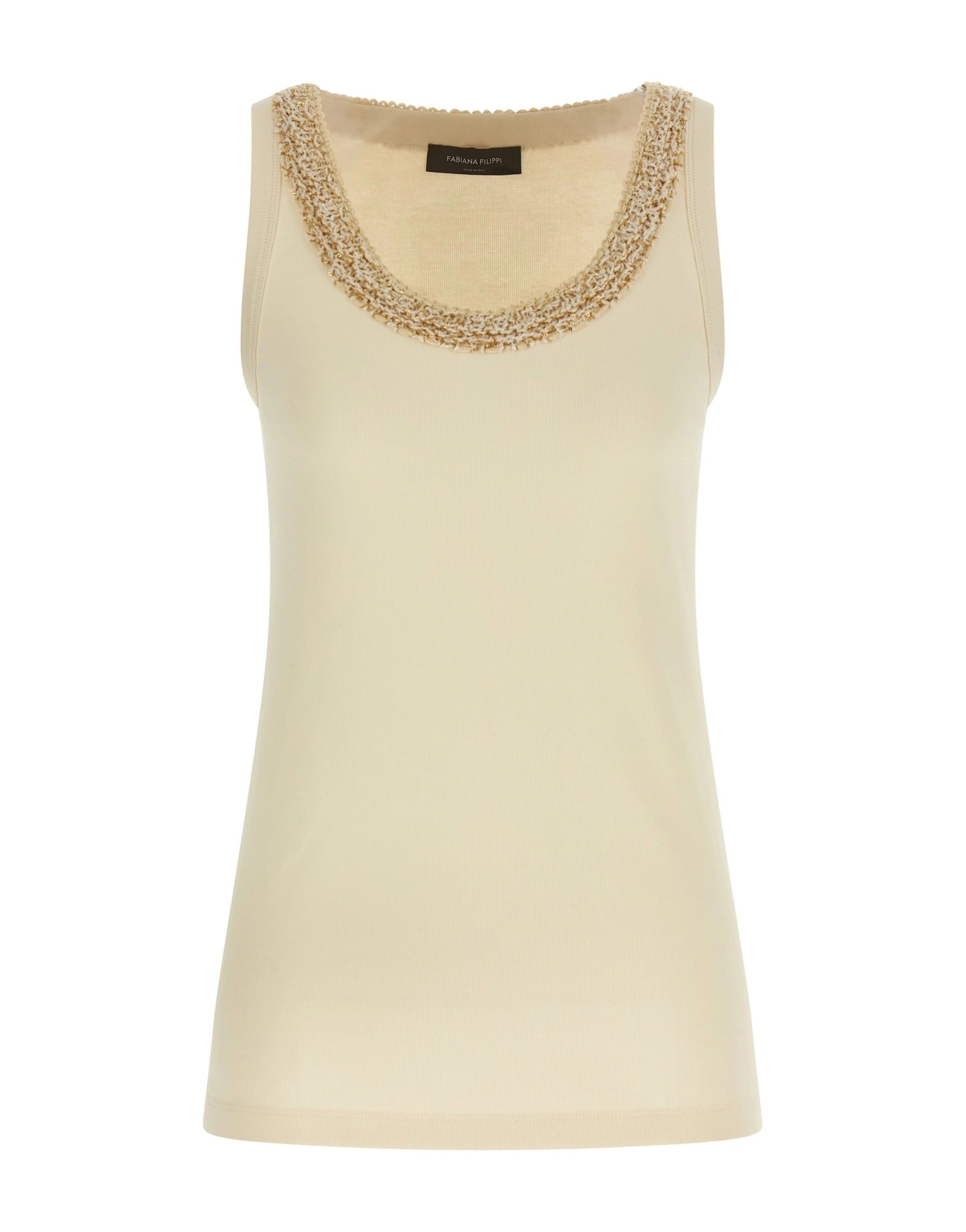 Fabiana Filippi Tweed Insert Top
