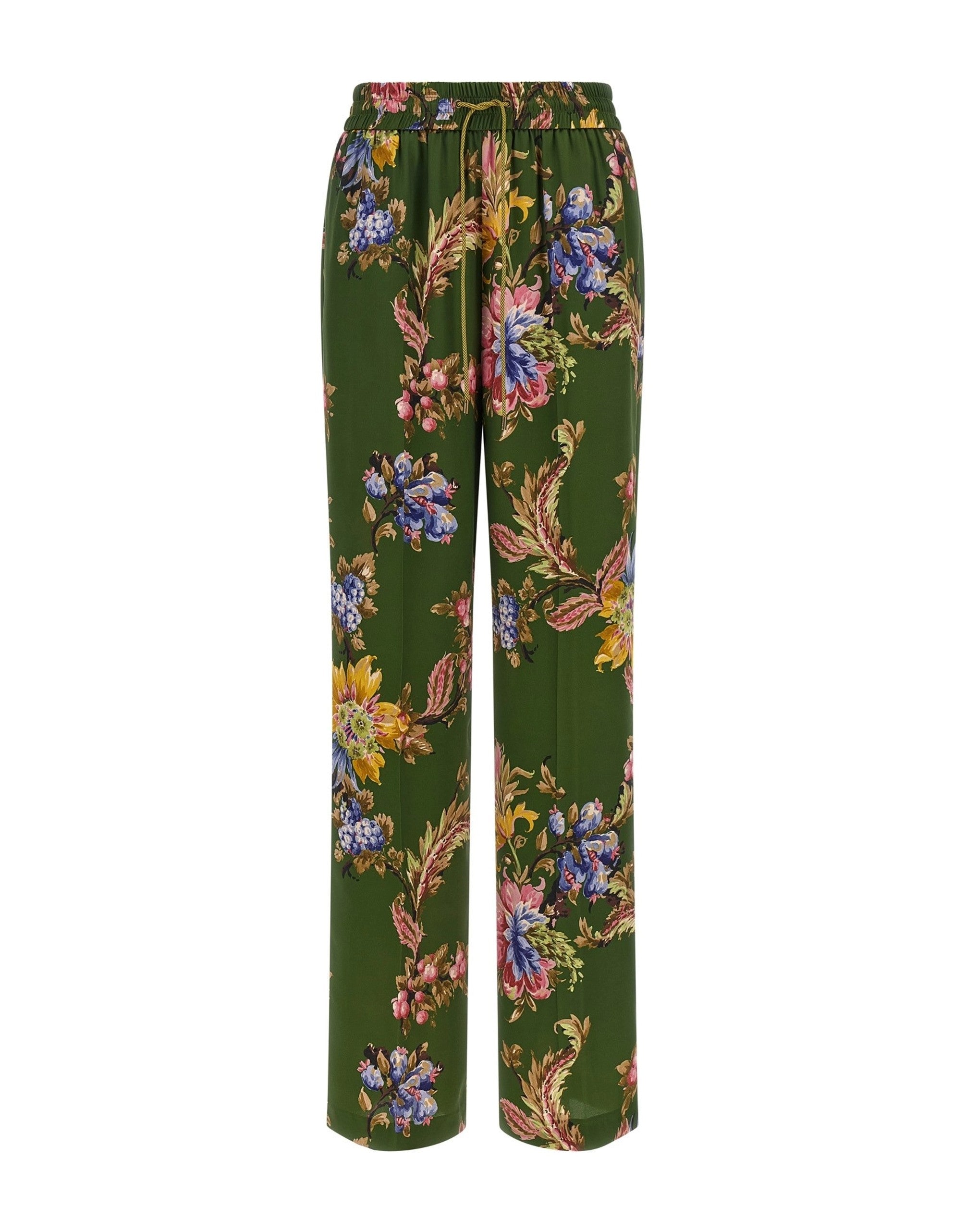 Etro Floral Print Wide-Leg Trousers