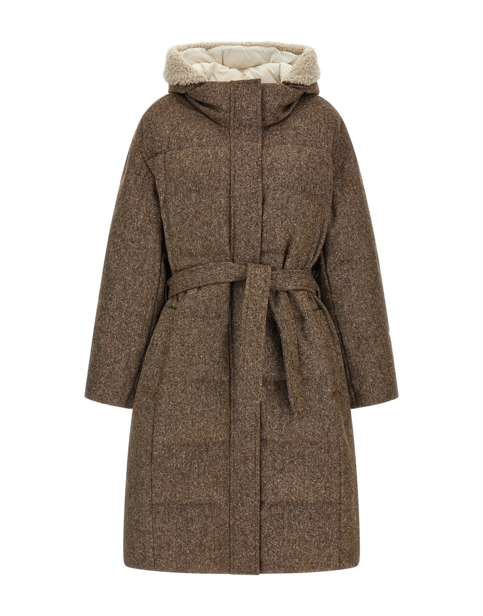 Brunello Cucinelli Shiny Zipper Pull Down Jacket | Sendegaro
