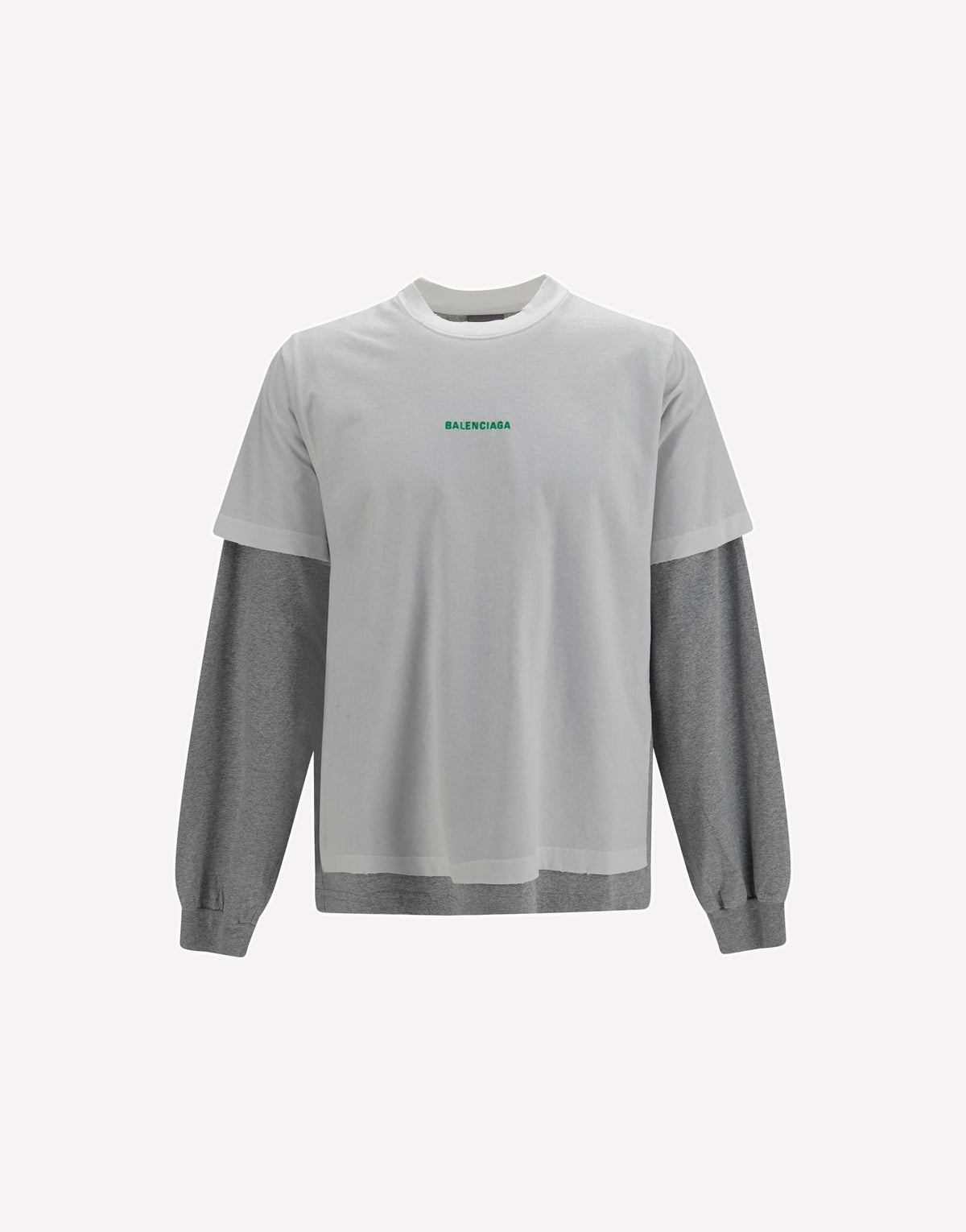 Balenciaga Double-Sleeve Cotton T-Shirt