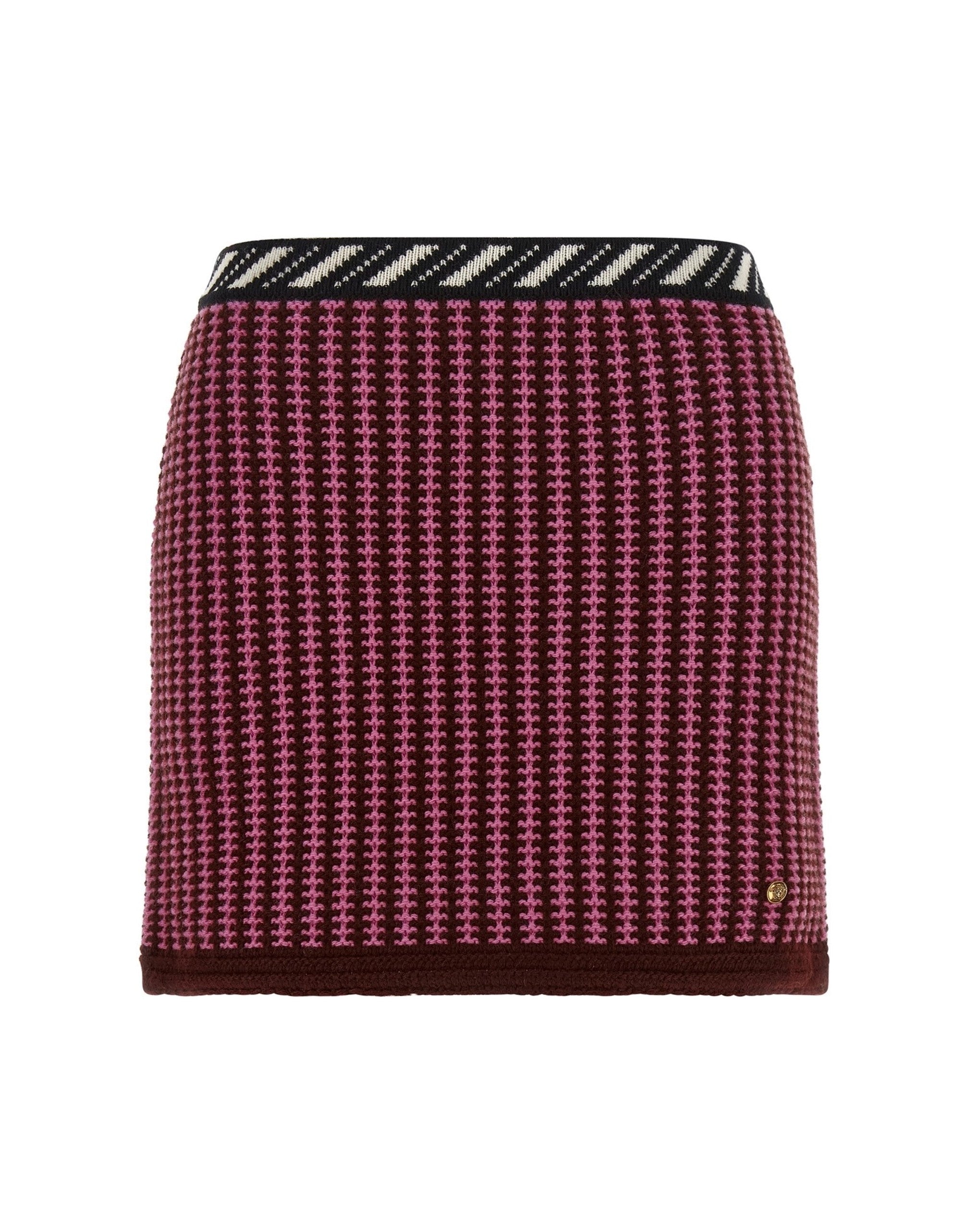Versace Crochet Knit Mini Skirt