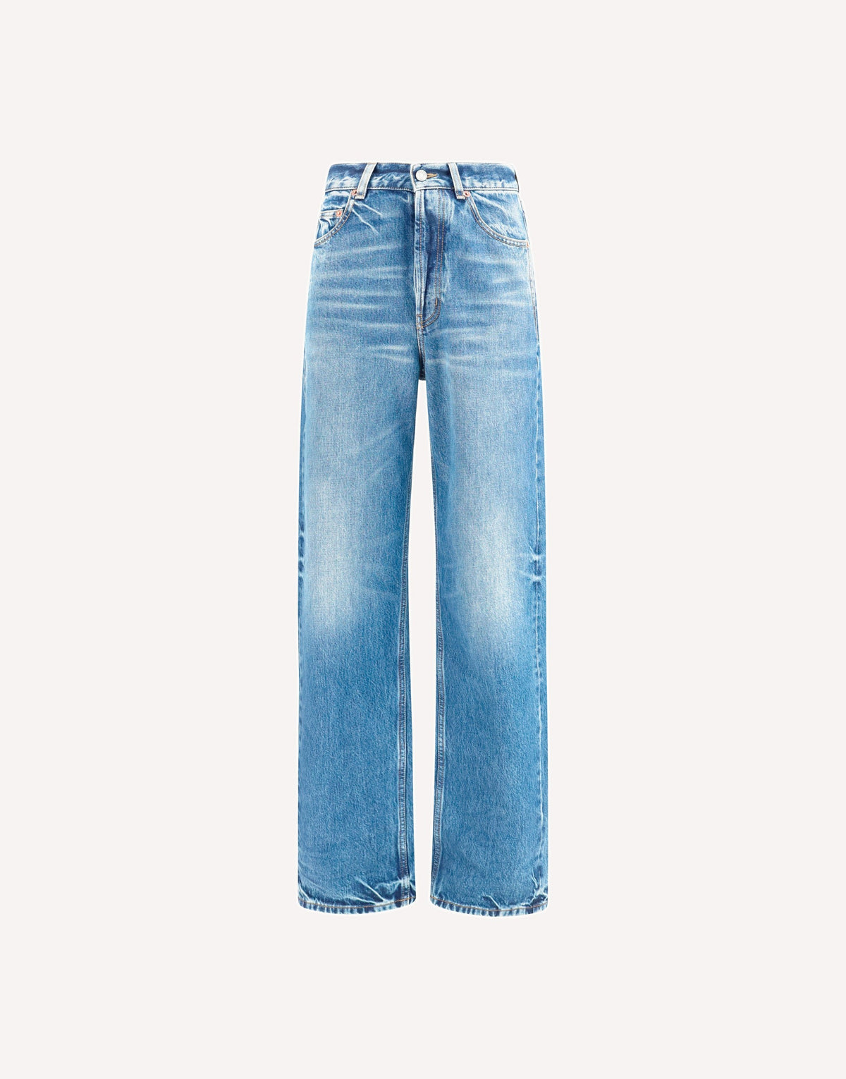 Saint Laurent High Waisted Wide Leg Jeans