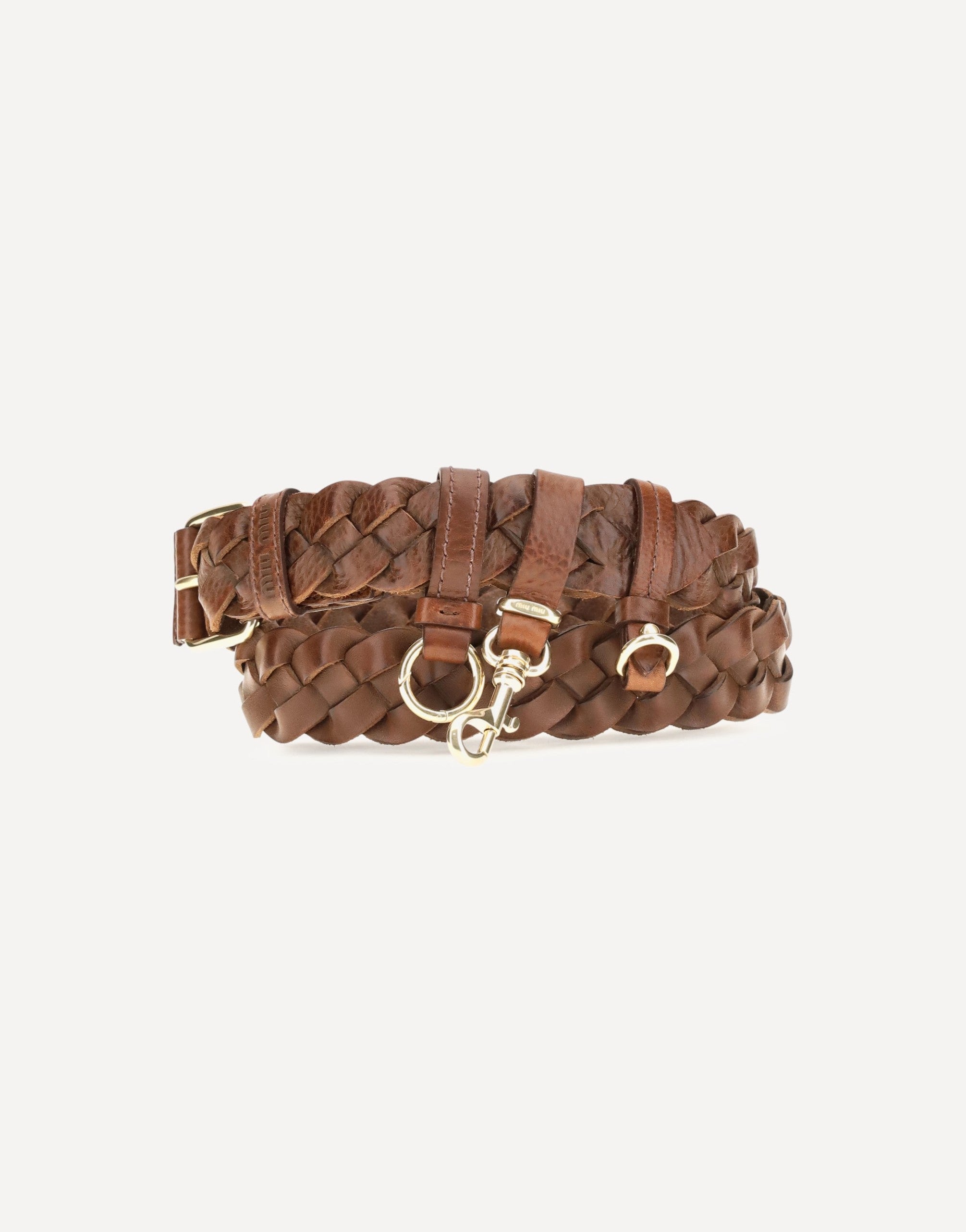 Miu Miu Woven Leather Belt
