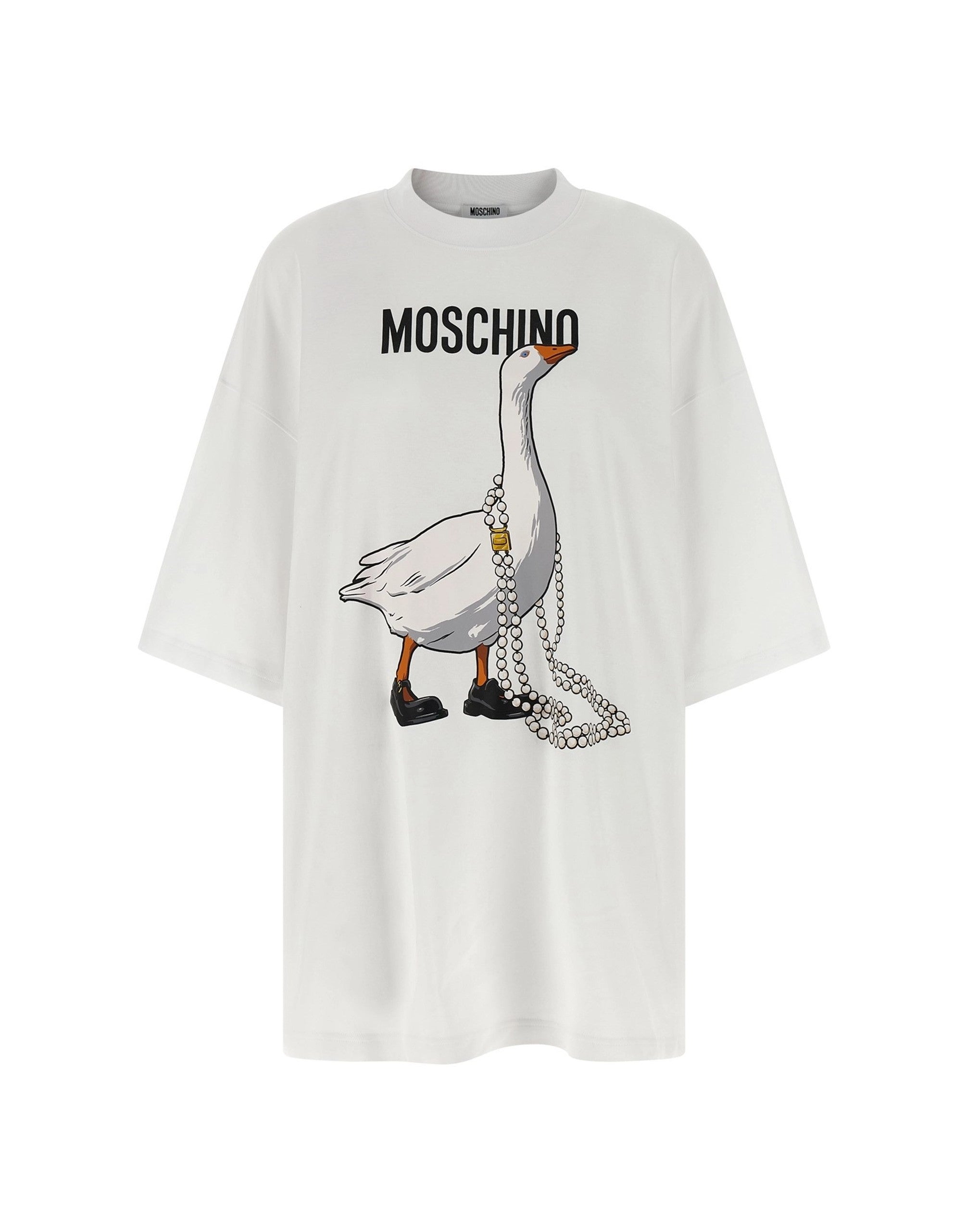 Moschino Vestido Mini con Estampado de Oca