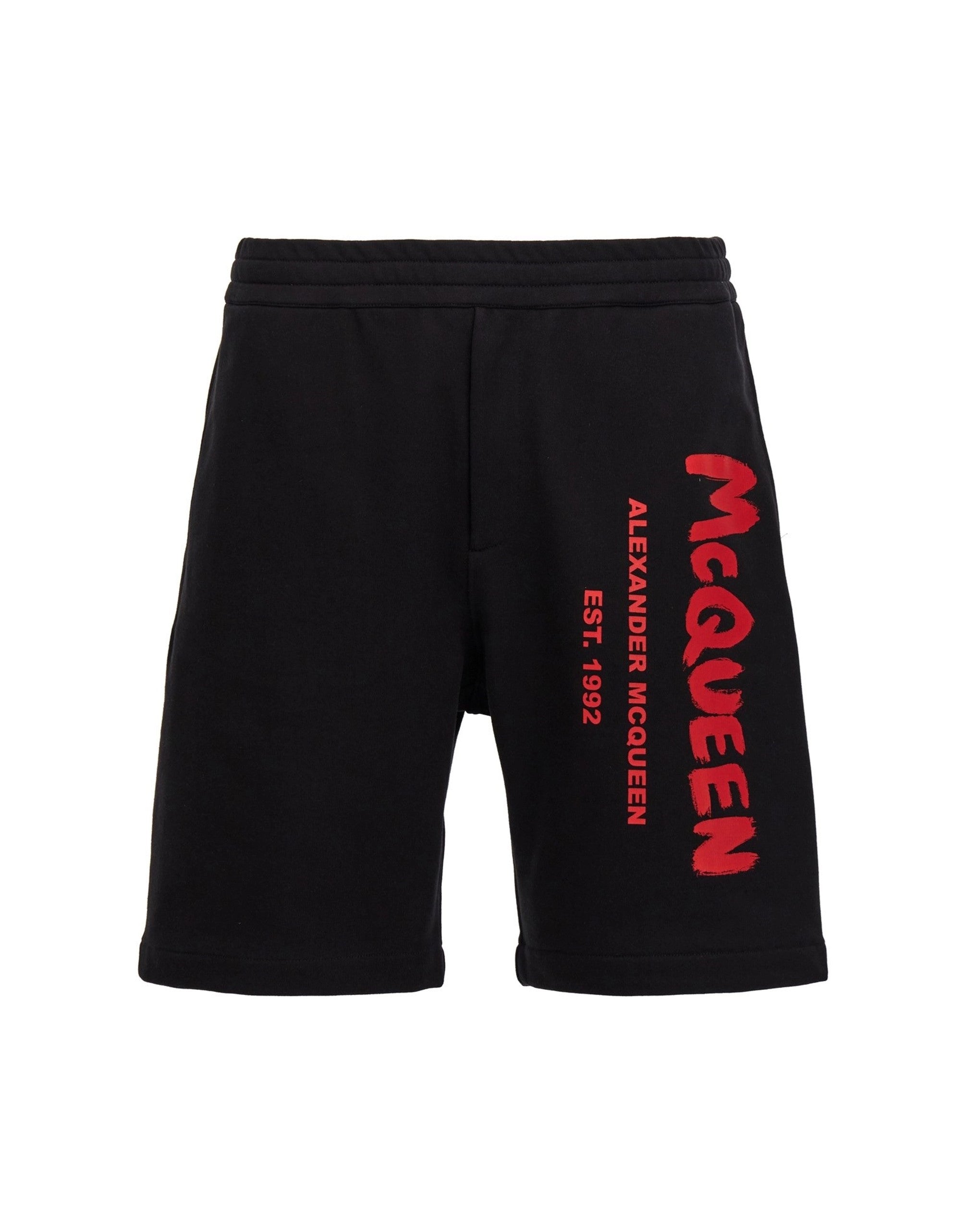 Alexander McQueen Bermuda-Shorts mit Graffiti-Print