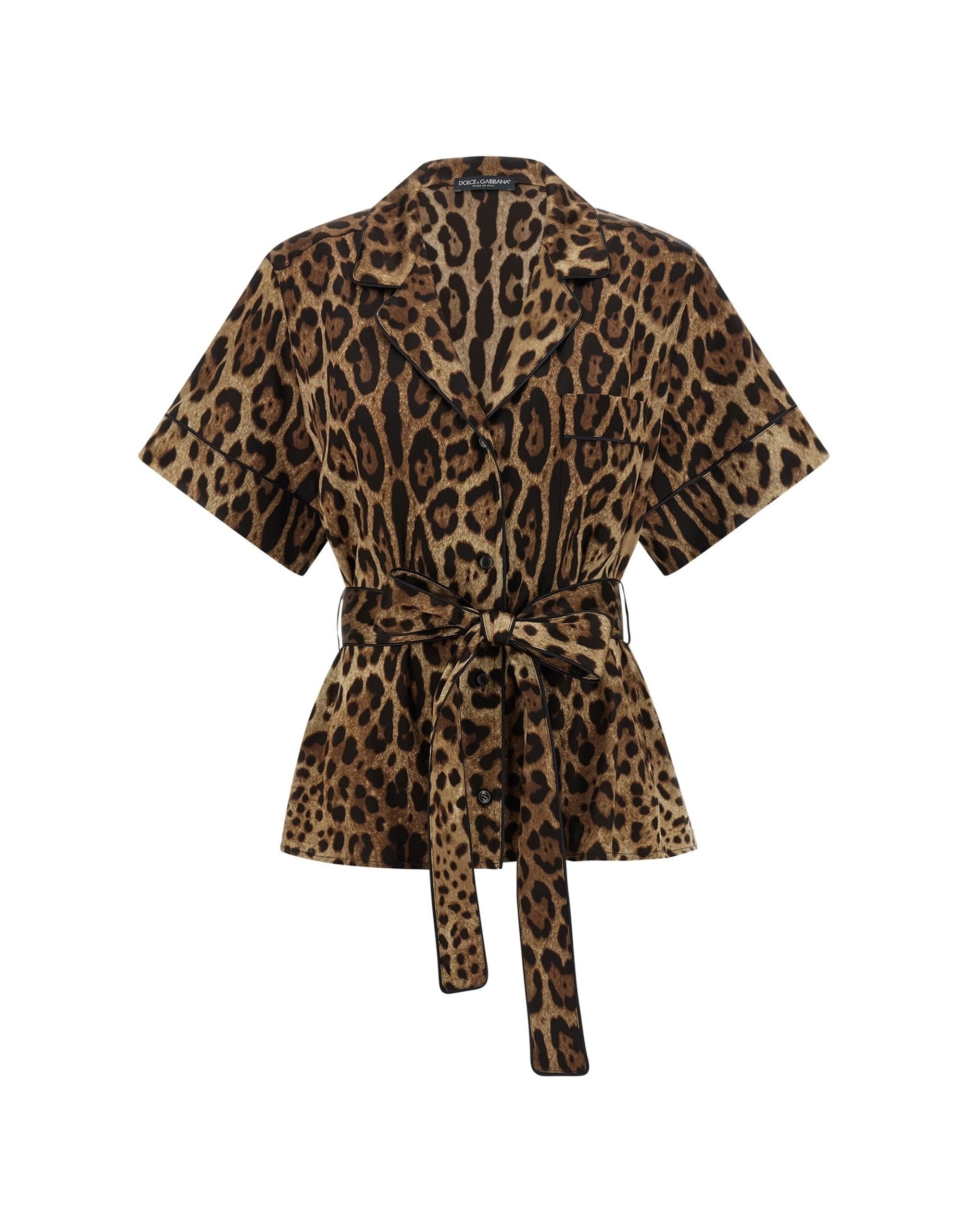 Dolce & Gabbana Luipaardprint zijden overhemd