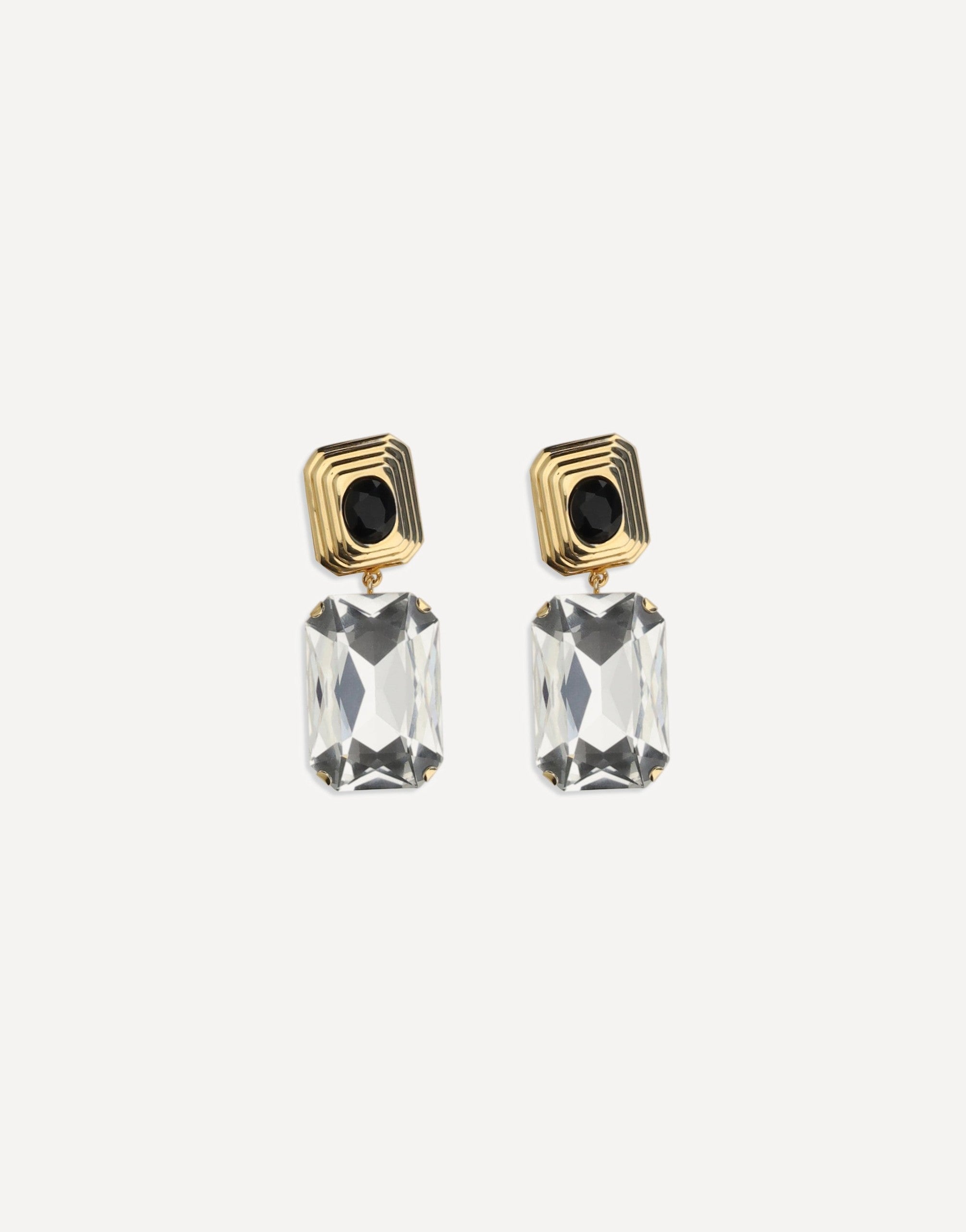 Alessandra Rich Clip-On Earrings With Crystal Drop