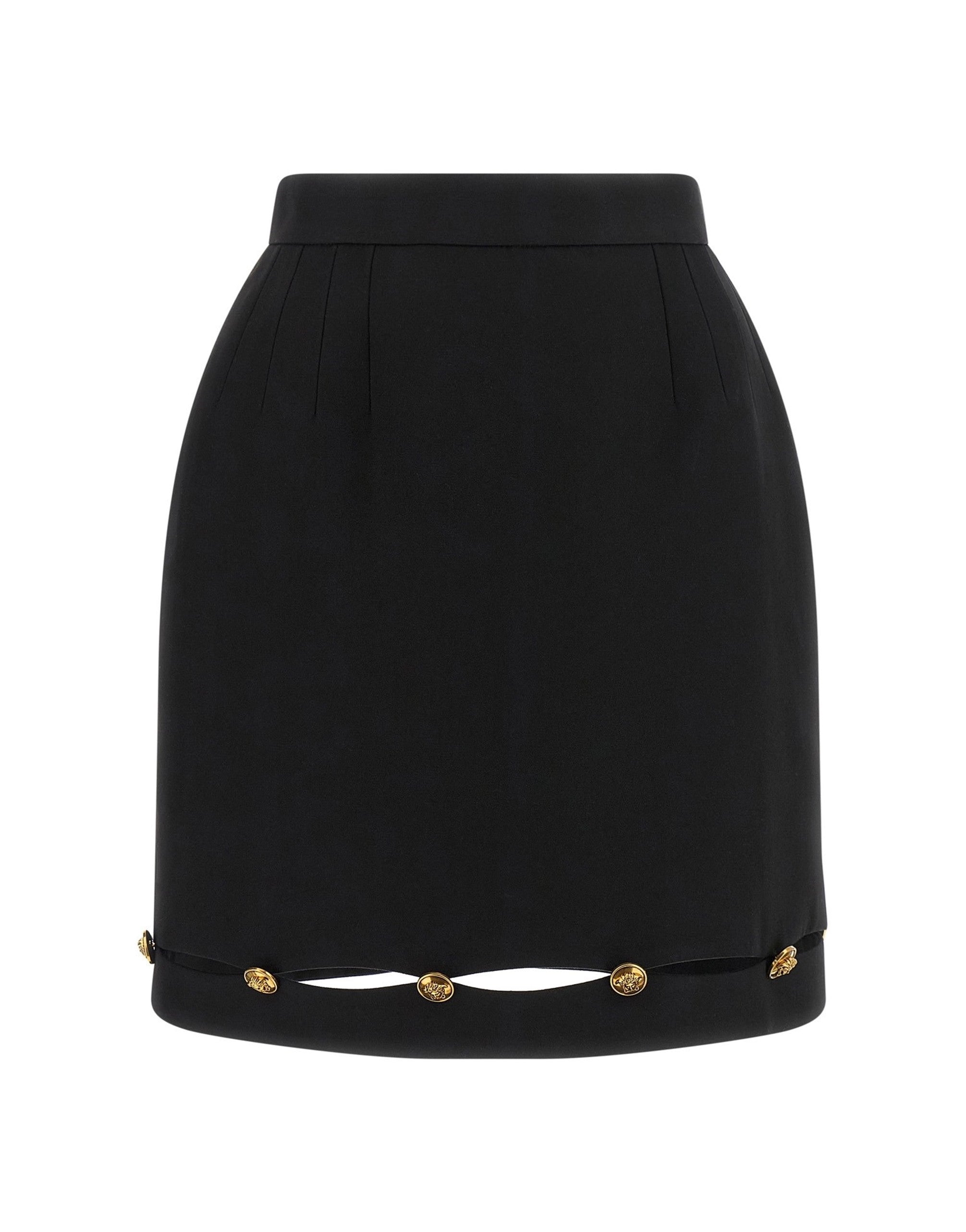 Versace Grain De Poudre Wool Mini Skirt