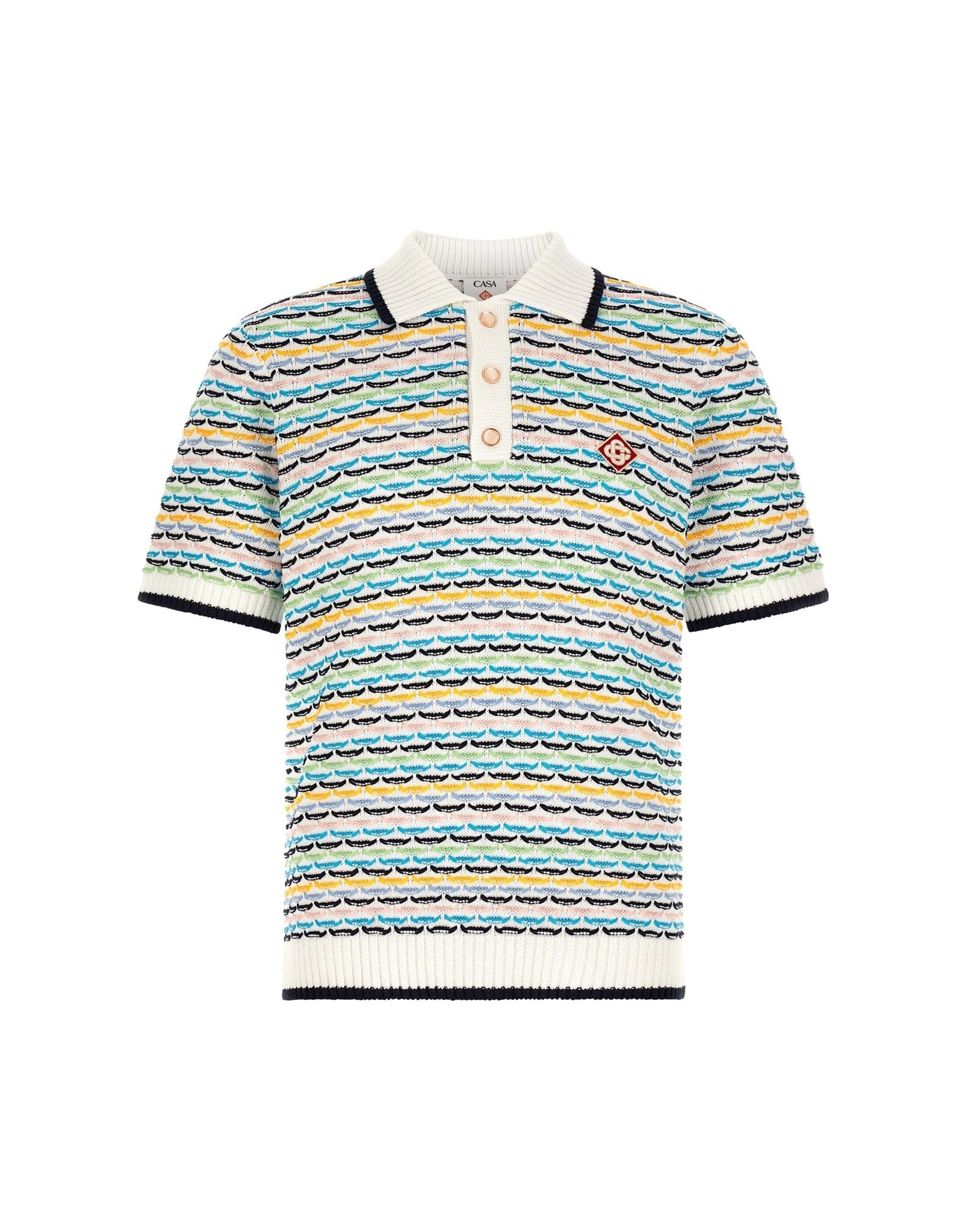 Casablanca Tuck Stitch Polo Shirt