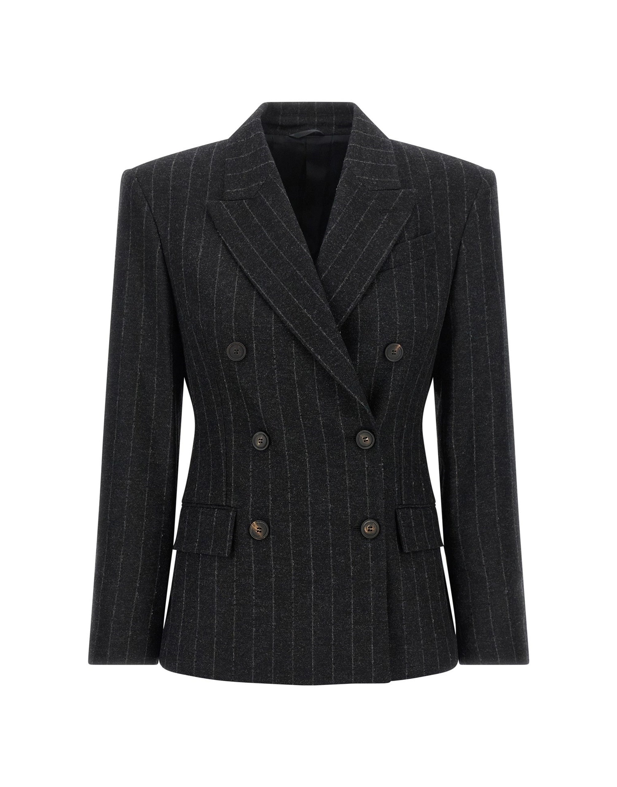 Brunello Cucinelli Pinstripe Double-Breasted Blazer