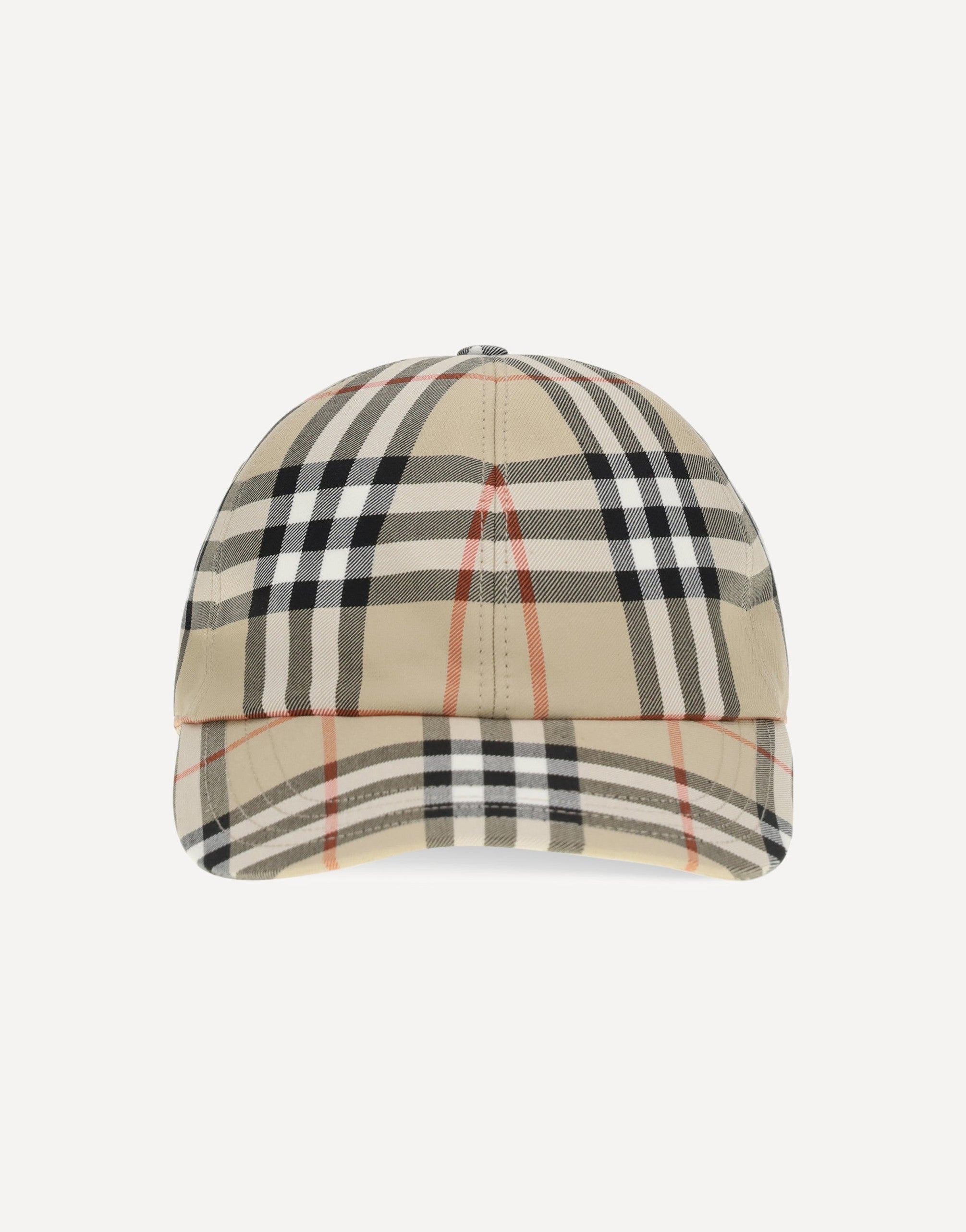 Burberry Check Cotton Baseball Cap