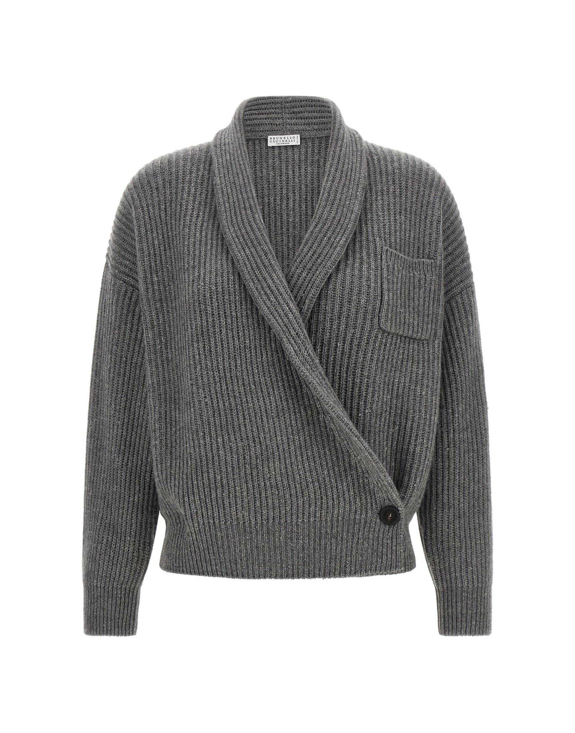 Brunello Cucinelli Shawl Collar Wrap Cardigan