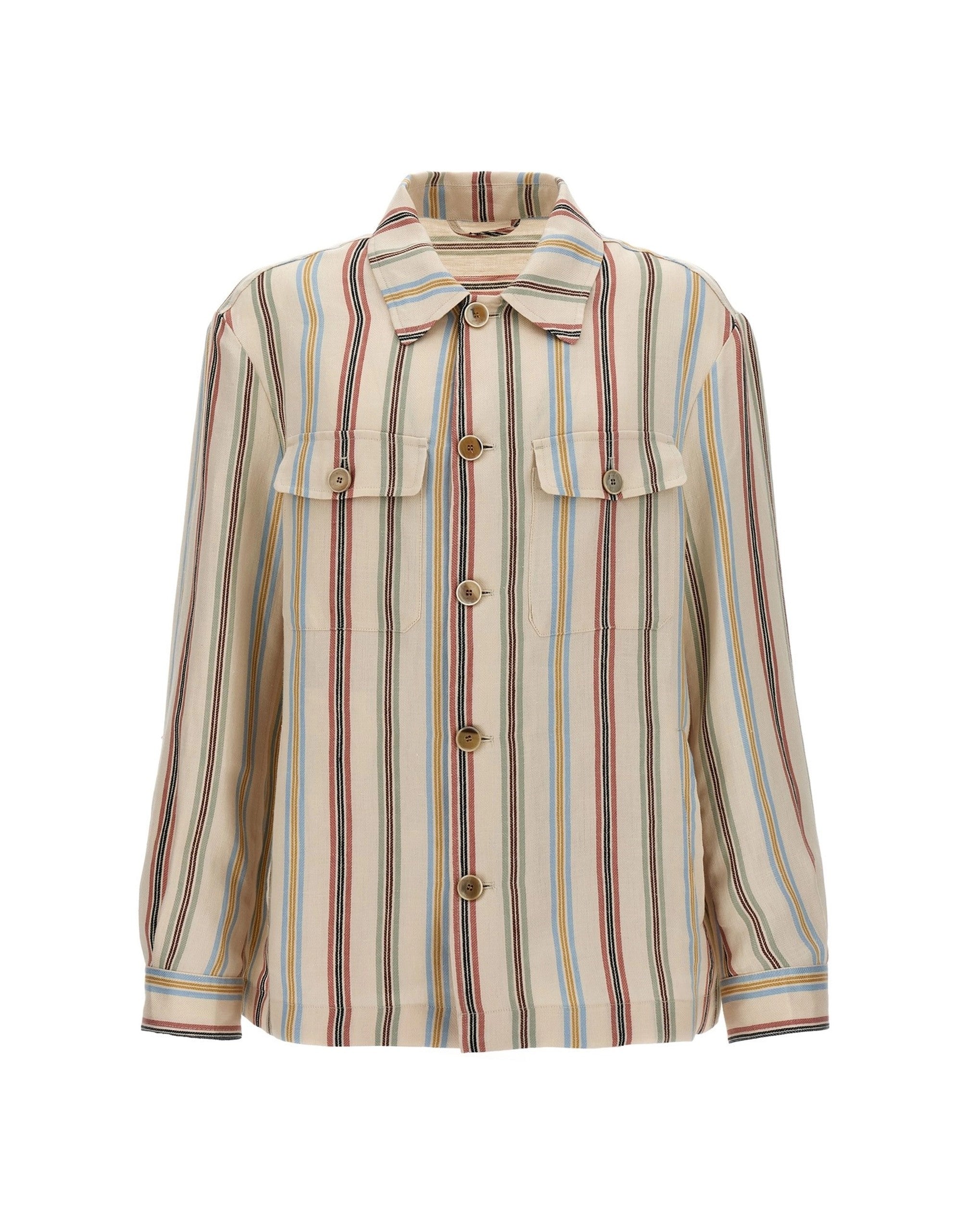 Etro Striped Linen Overshirt
