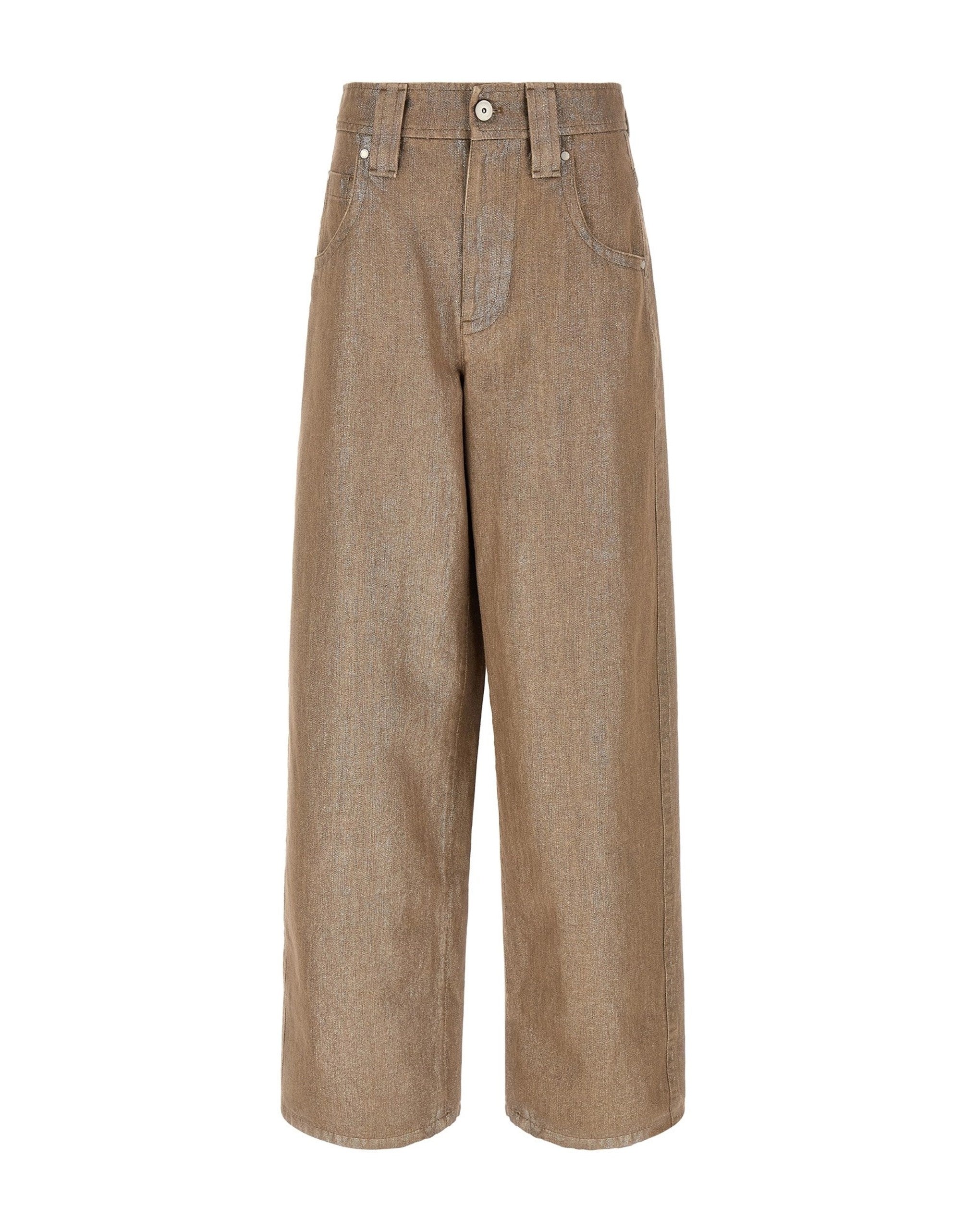 Brunello Cucinelli Baggy Lamé Jeans