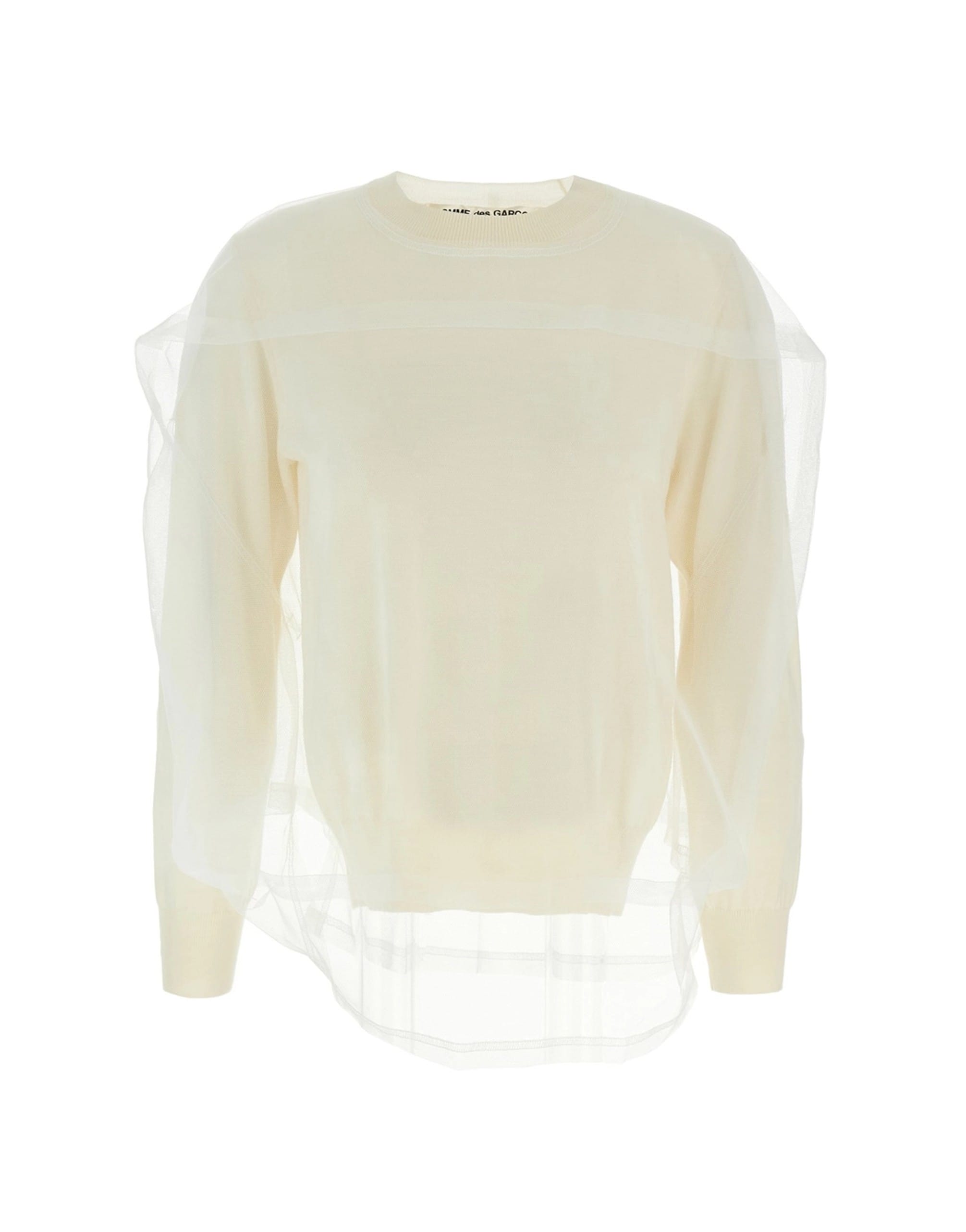 Comme Des Garçons Tulle Wool Sweater