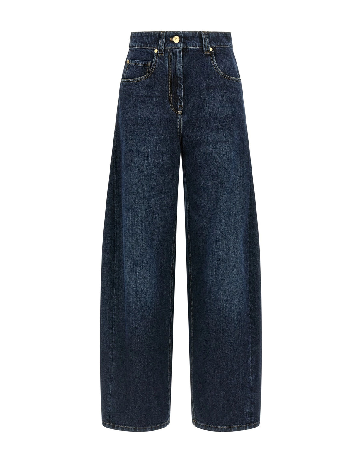 Brunello Cucinelli Wide Barrel Full-Length Jeans
