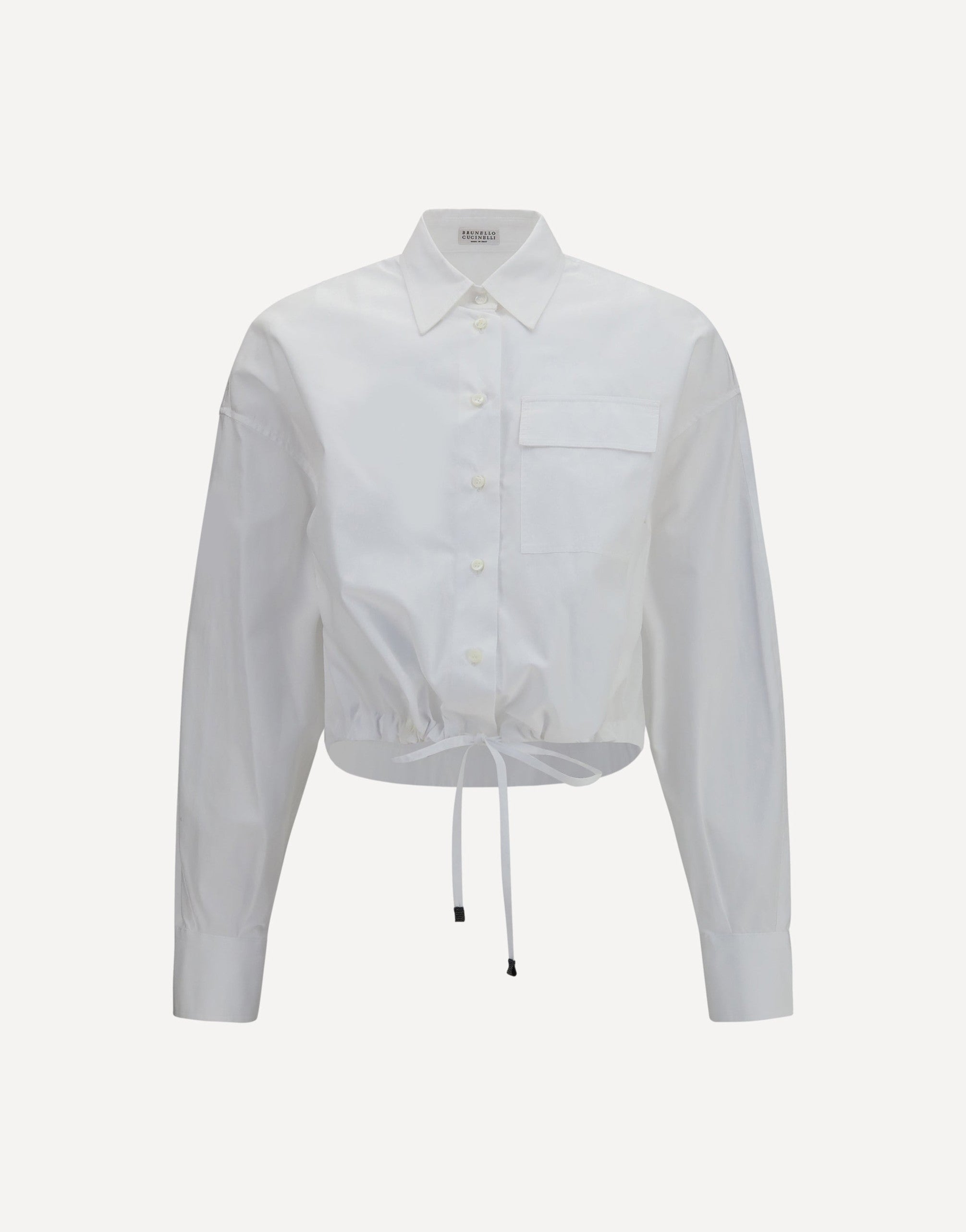 Brunello Cucinelli Cotton Shirt With Drawstring Waist