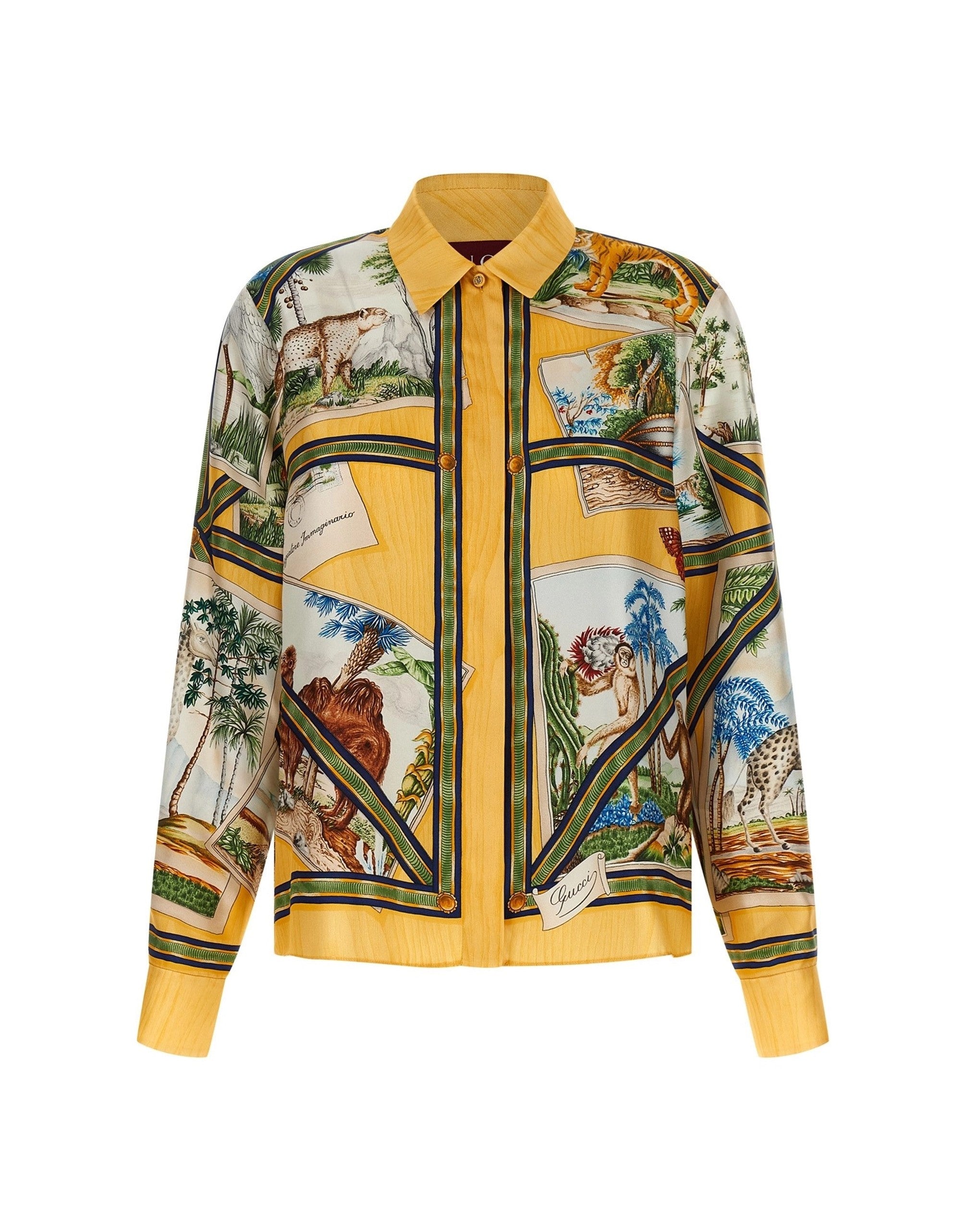 Gucci Printed Silk Twill Shirt