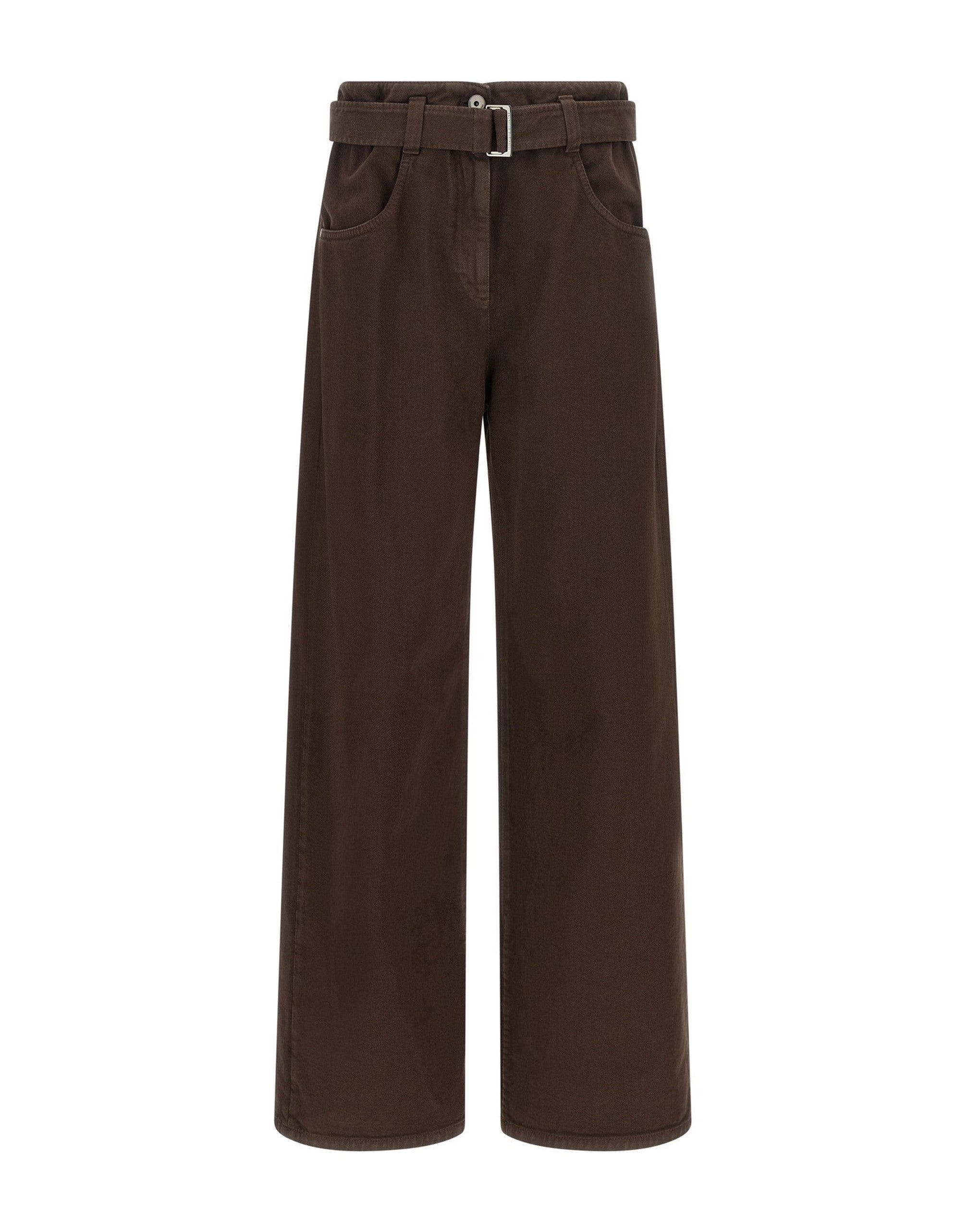 Brunello Cucinelli Wide-Leg Belted Jeans
