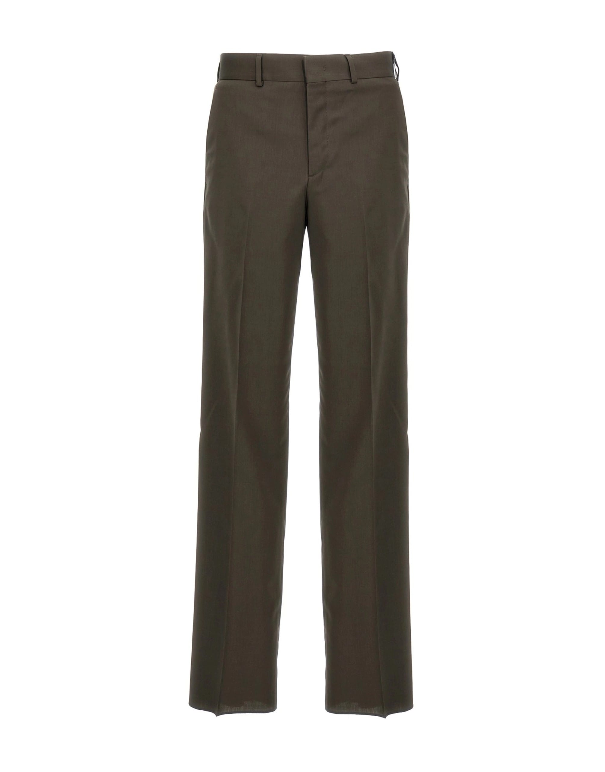 Fendi Cipresso pantalon van wol met rechte pijp