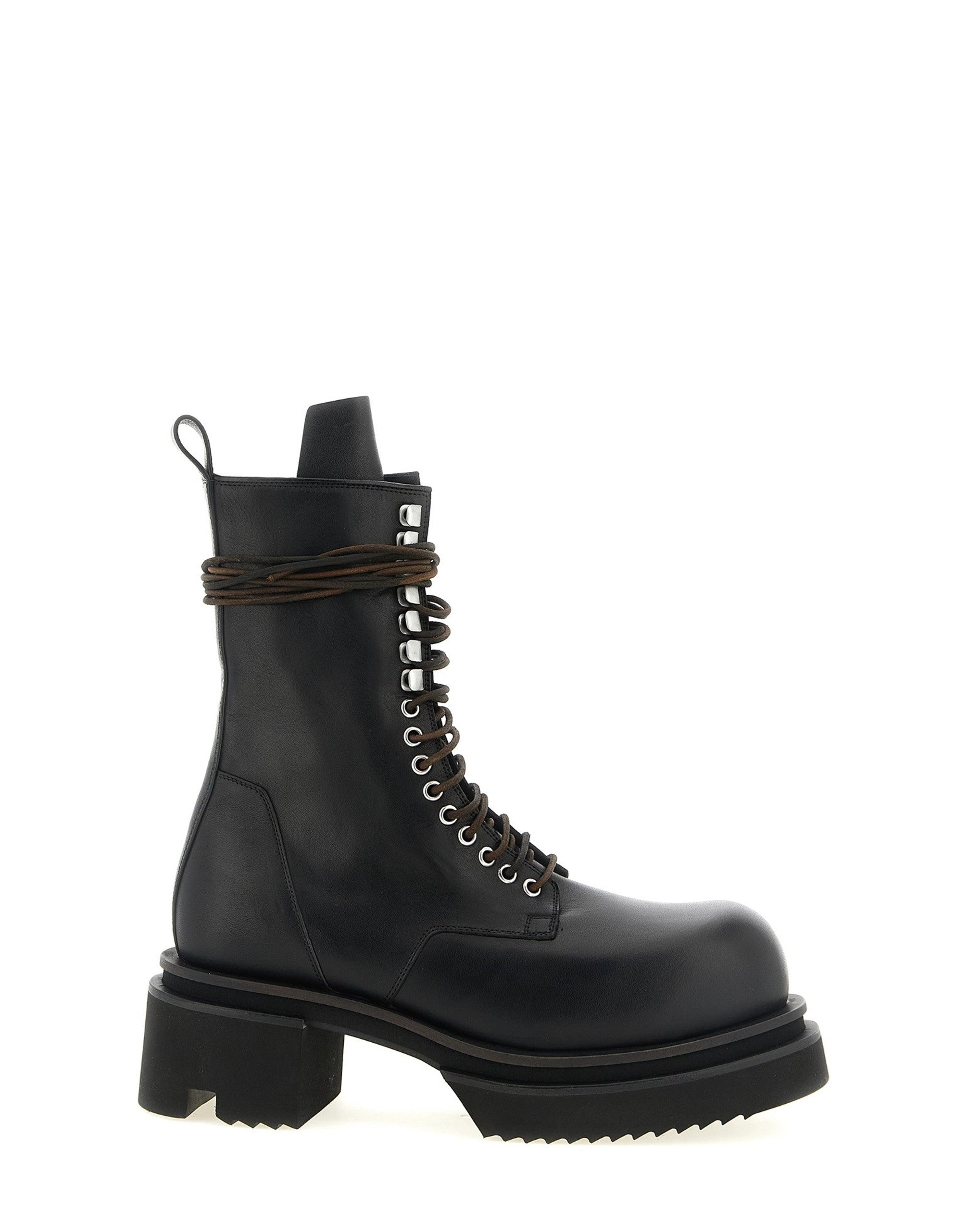Rick Owens Lace Up Bogun Combat Boots