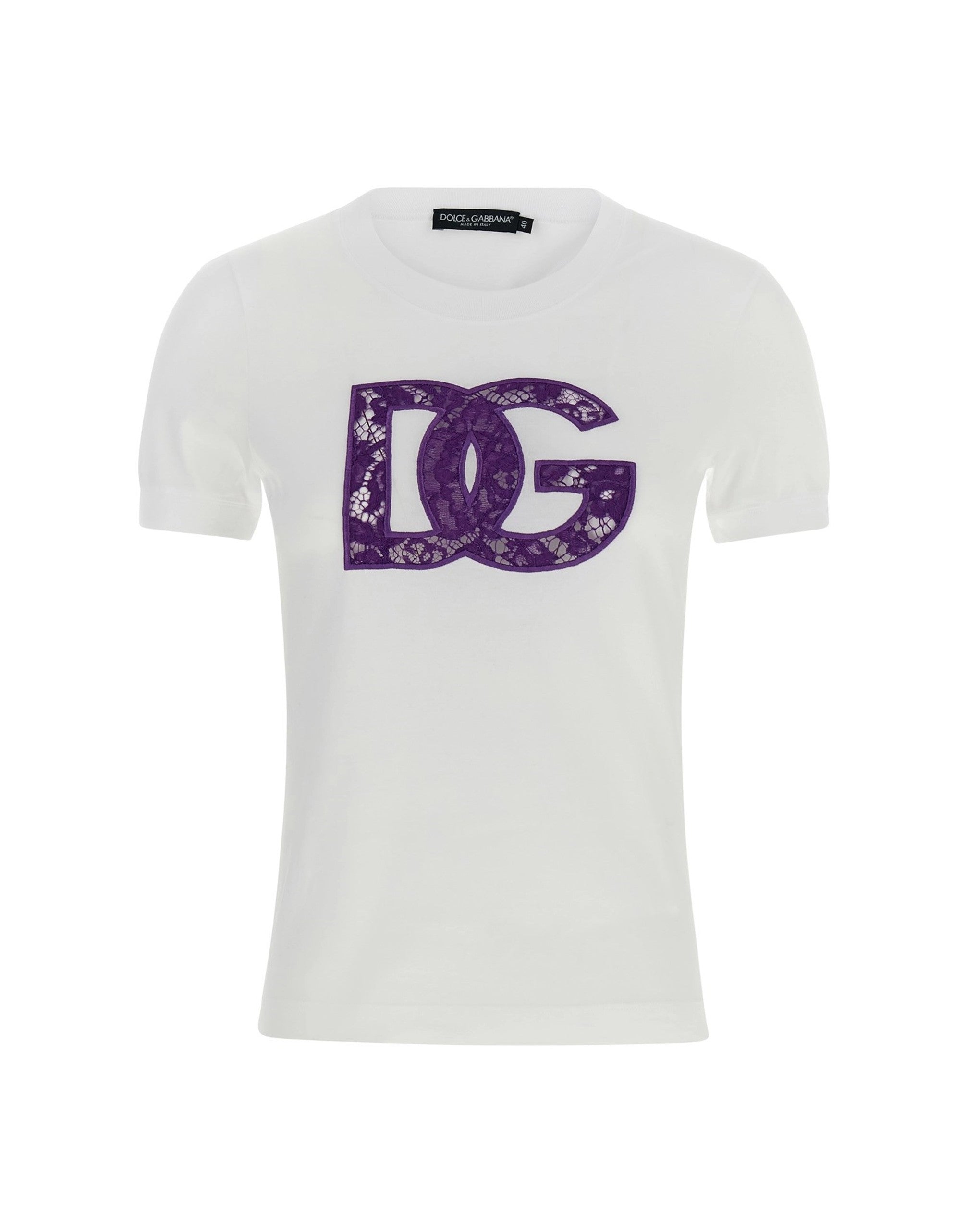 Dolce & Gabbana Lace Logo T-Shirt