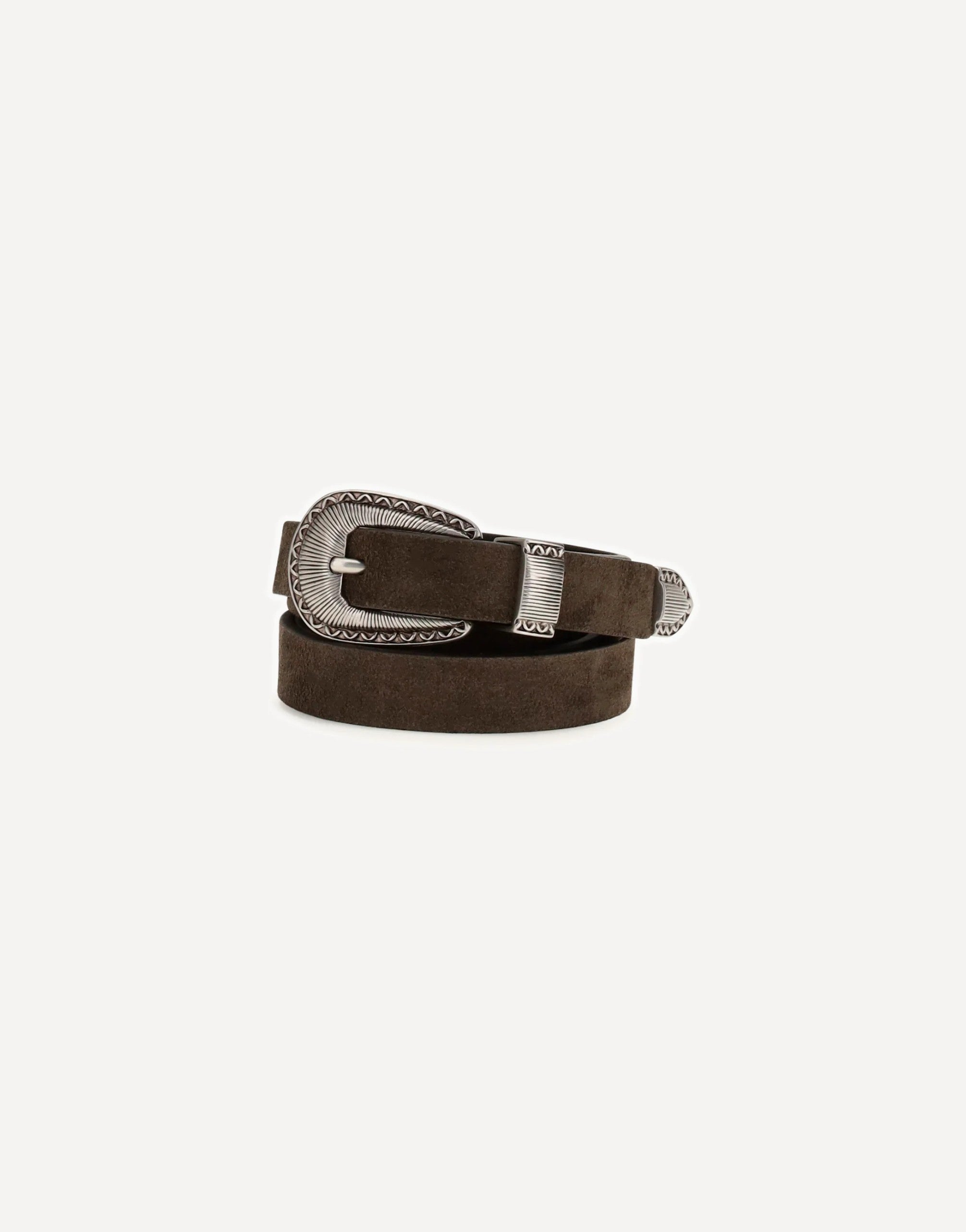 Brunello Cucinelli Suede Belt With Prong Buckle | Sendegaro
