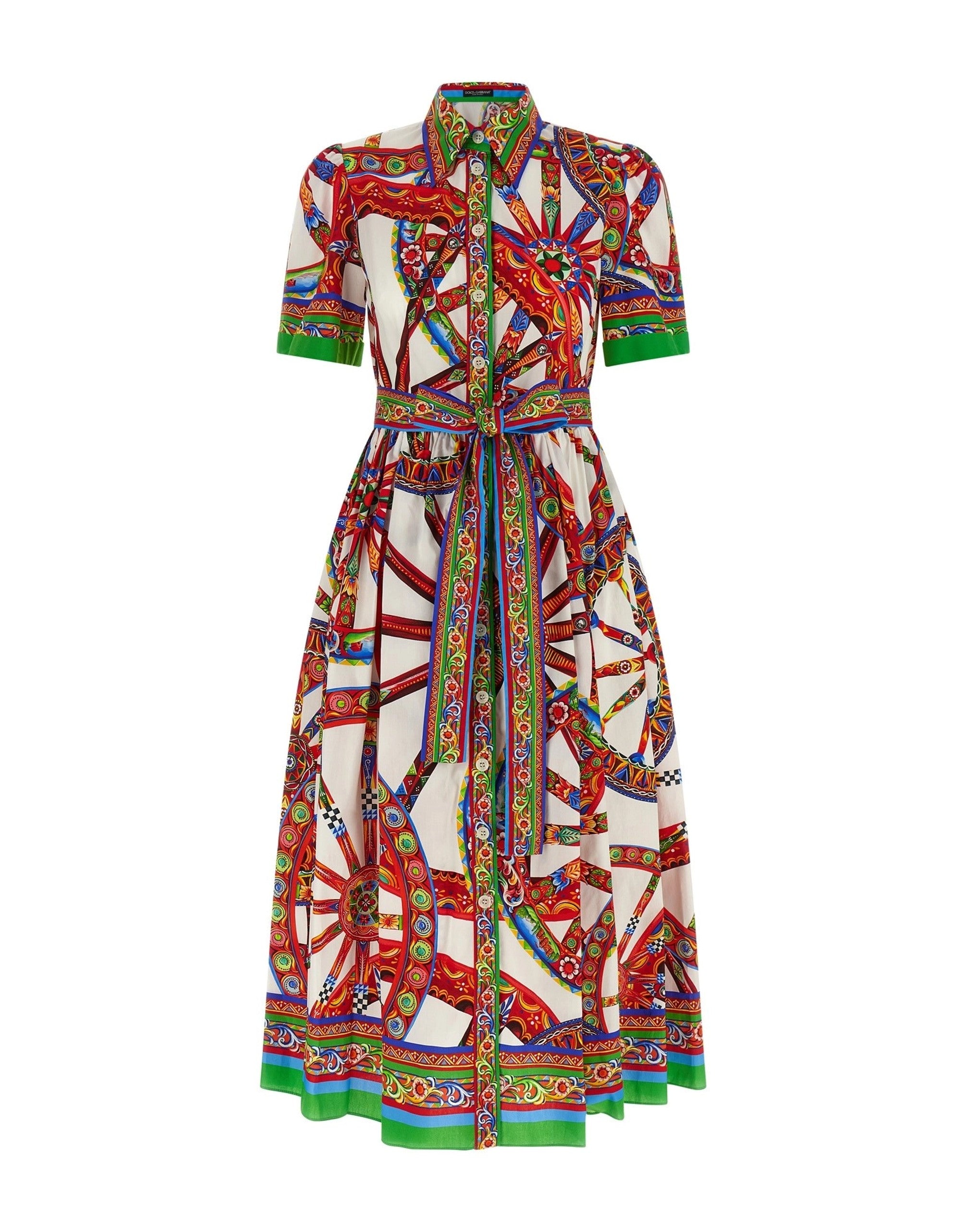 Dolce & Gabbana Carretto Print Midi Dress