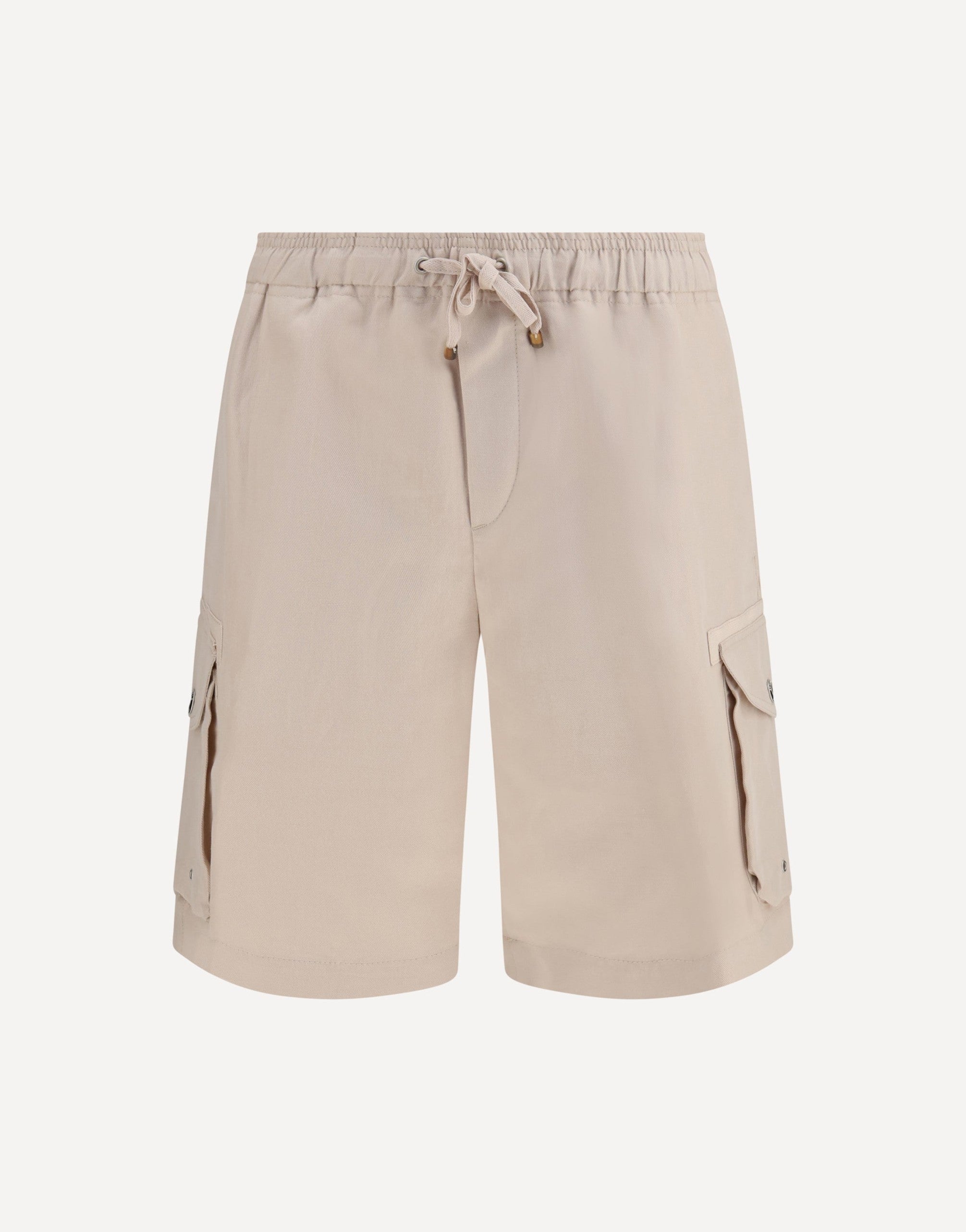Brunello Cucinelli Bermudas de drill de algodón y lino