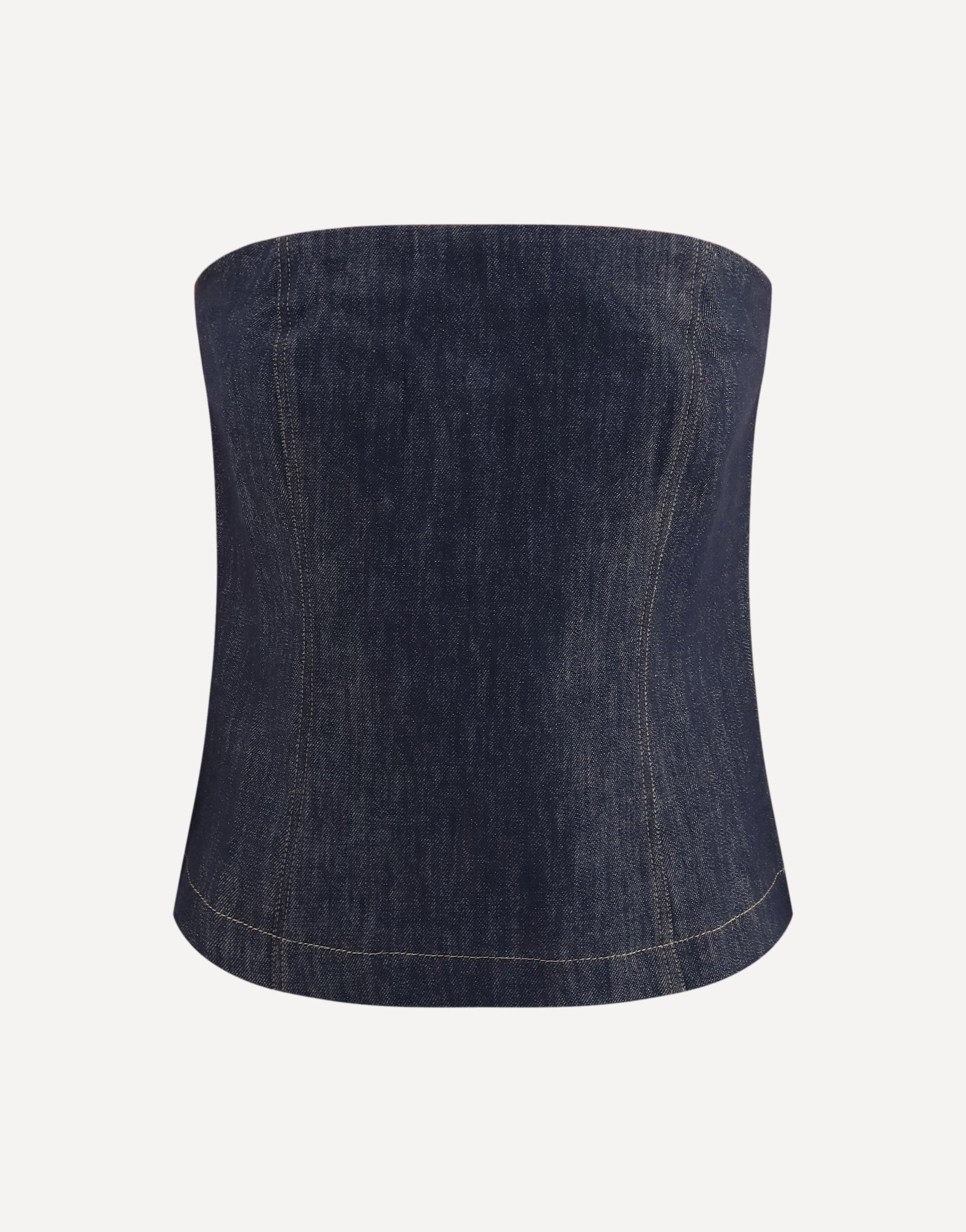 Brunello Cucinelli Denim Effect Twill Bandeau Top
