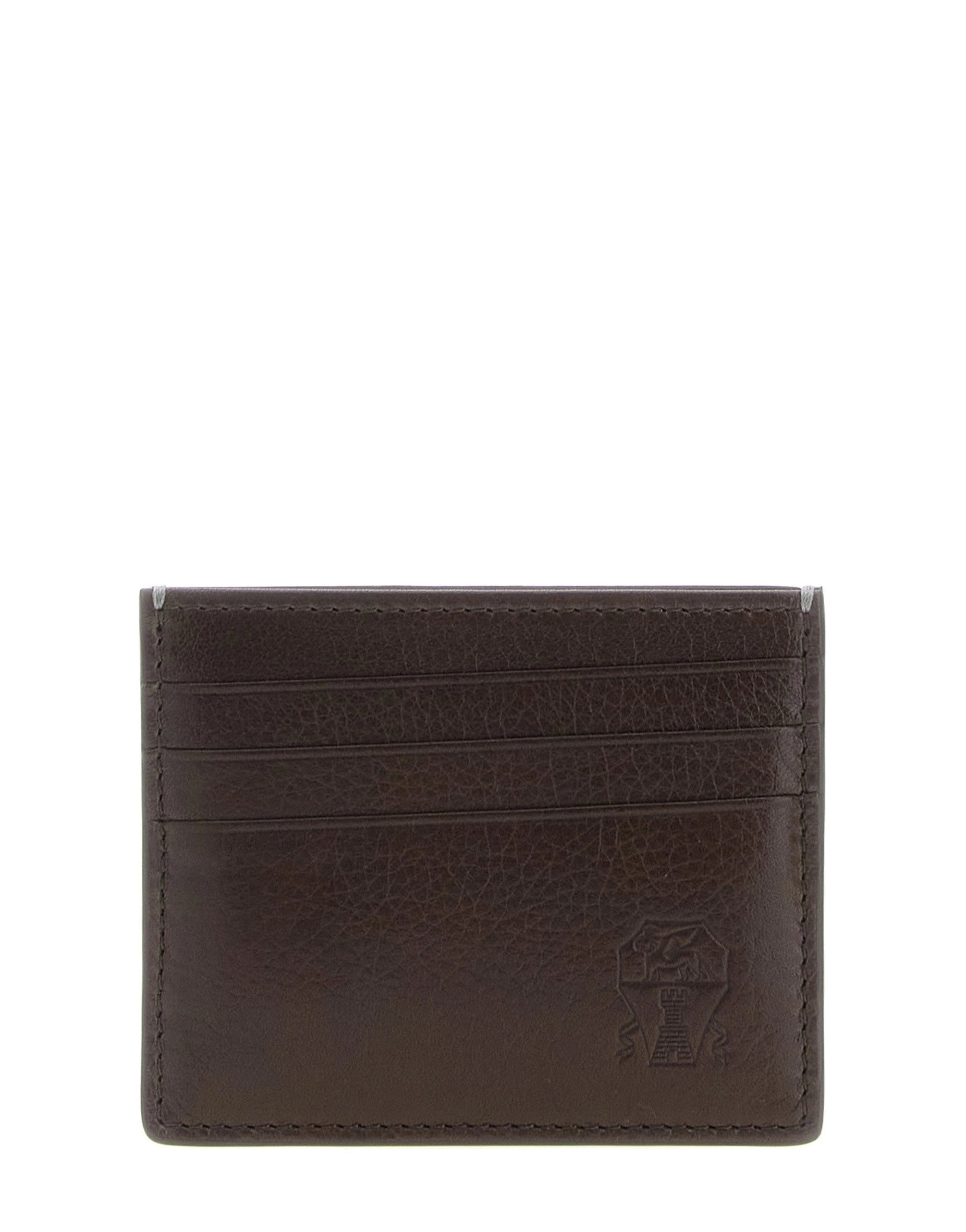 Brunello Cucinelli Calf Leather Cardholder | Sendegaro