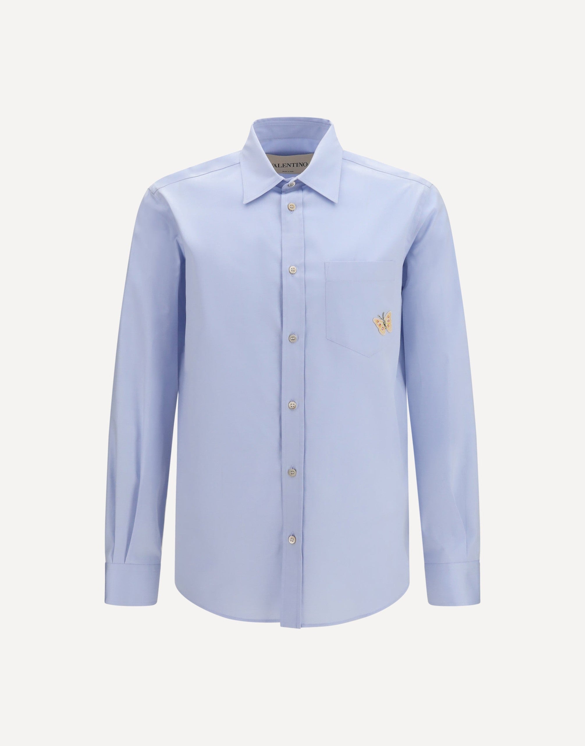 Valentino Garavani Cotton Shirt With Butterfly Embroidery