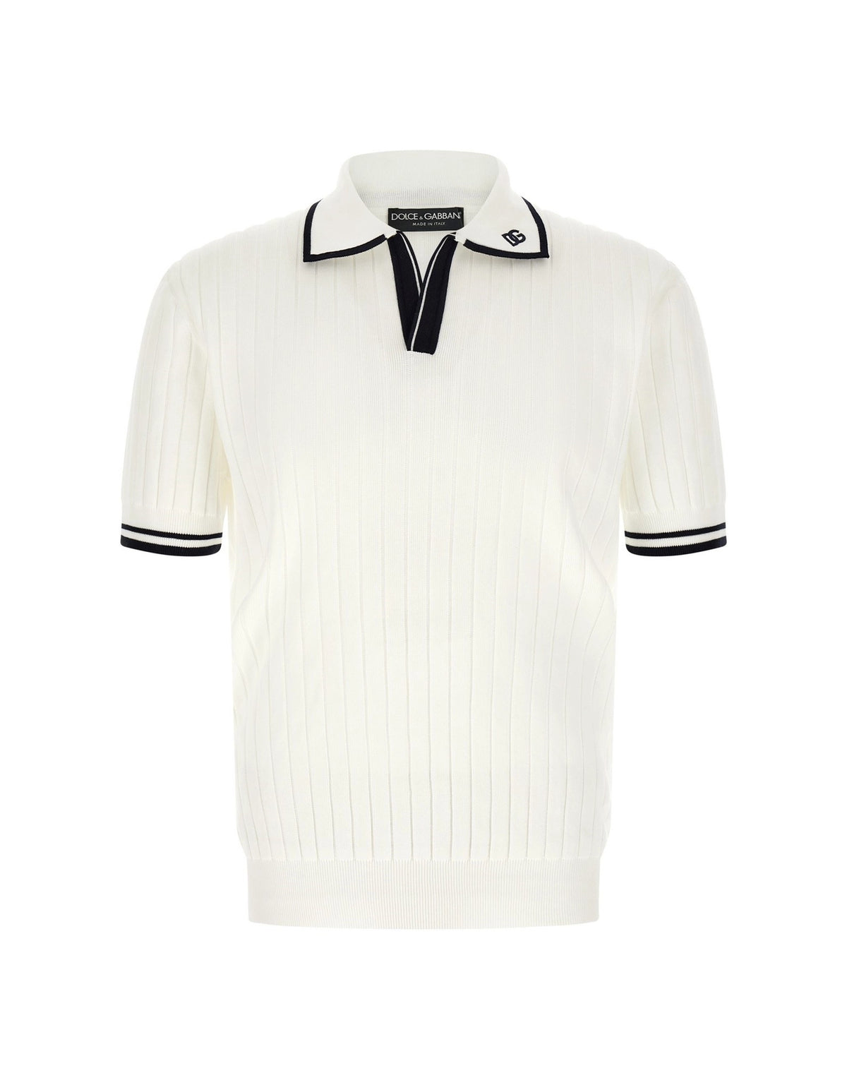 Dolce & Gabbana Flat Ribbed Polo Shirt