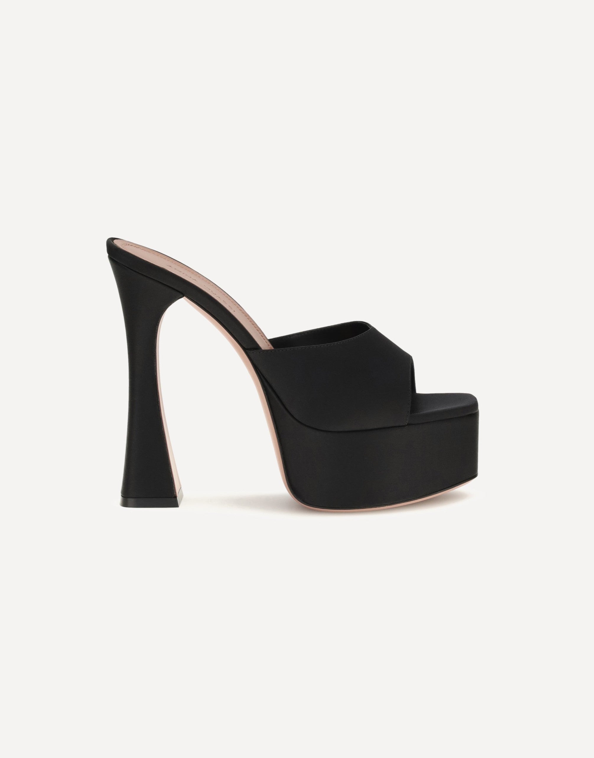 Amina Muaddi Dalida Satin Sandals