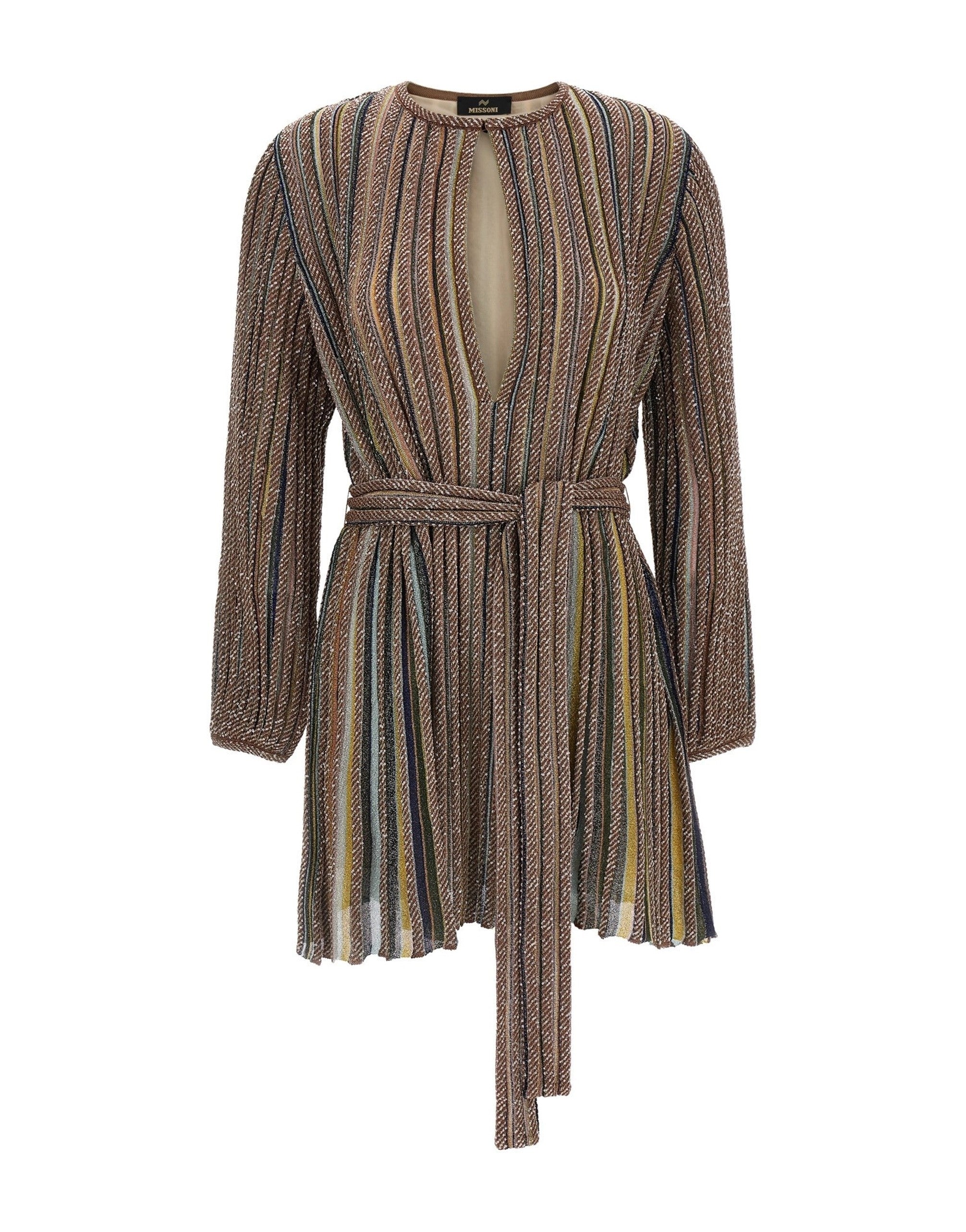 Missoni V-Neck And Belt Dress