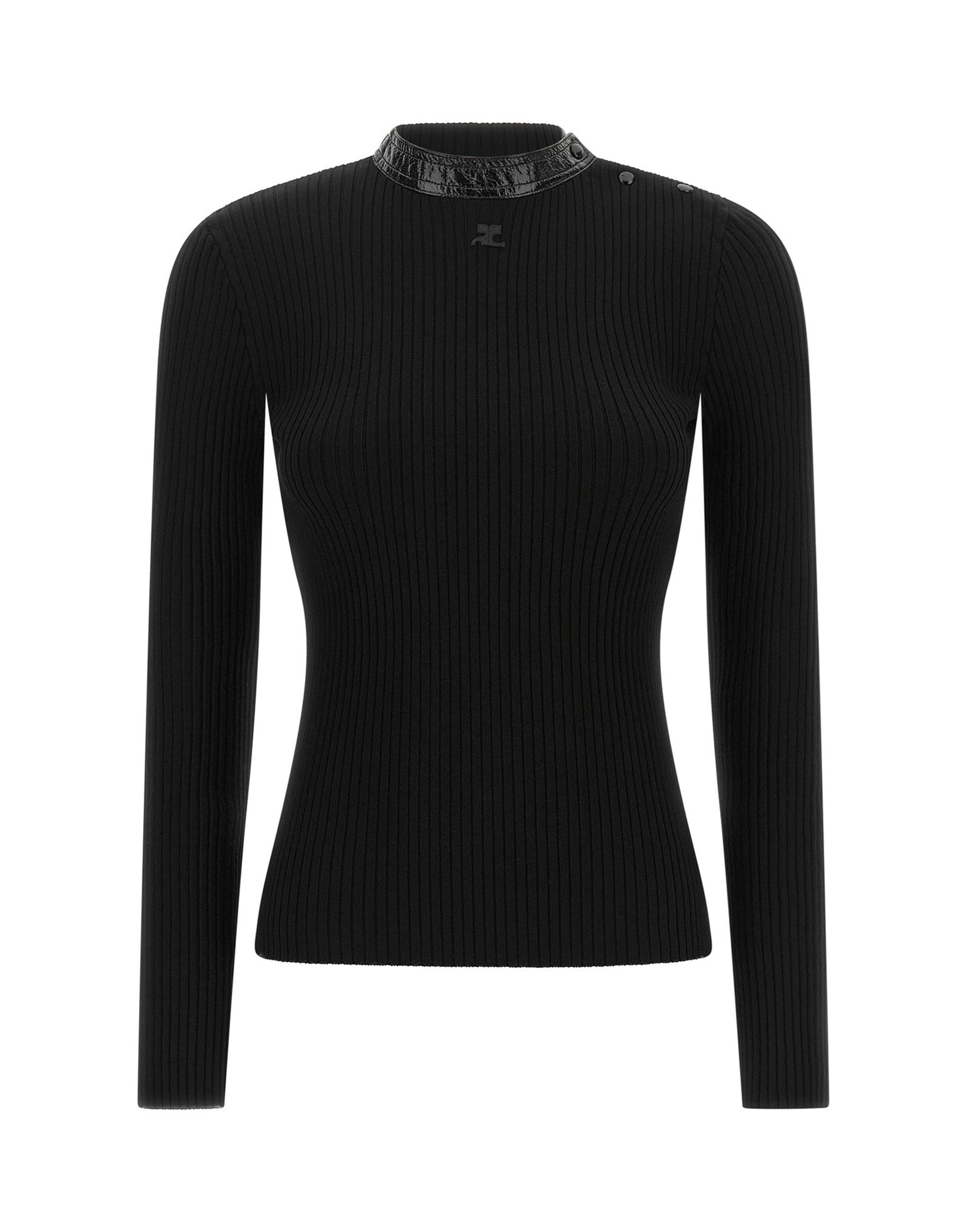 Courrèges Vinyl Collar Sweater