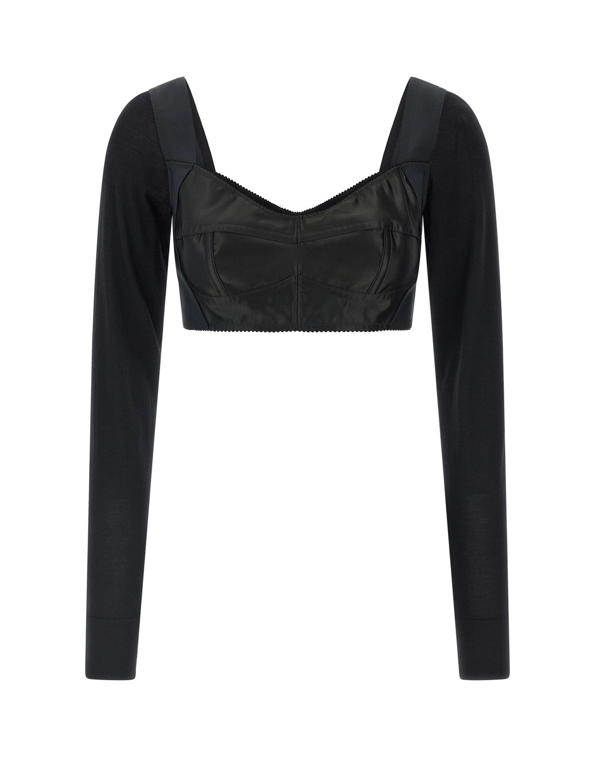 Dolce & Gabbana Black Bustier Crop Top