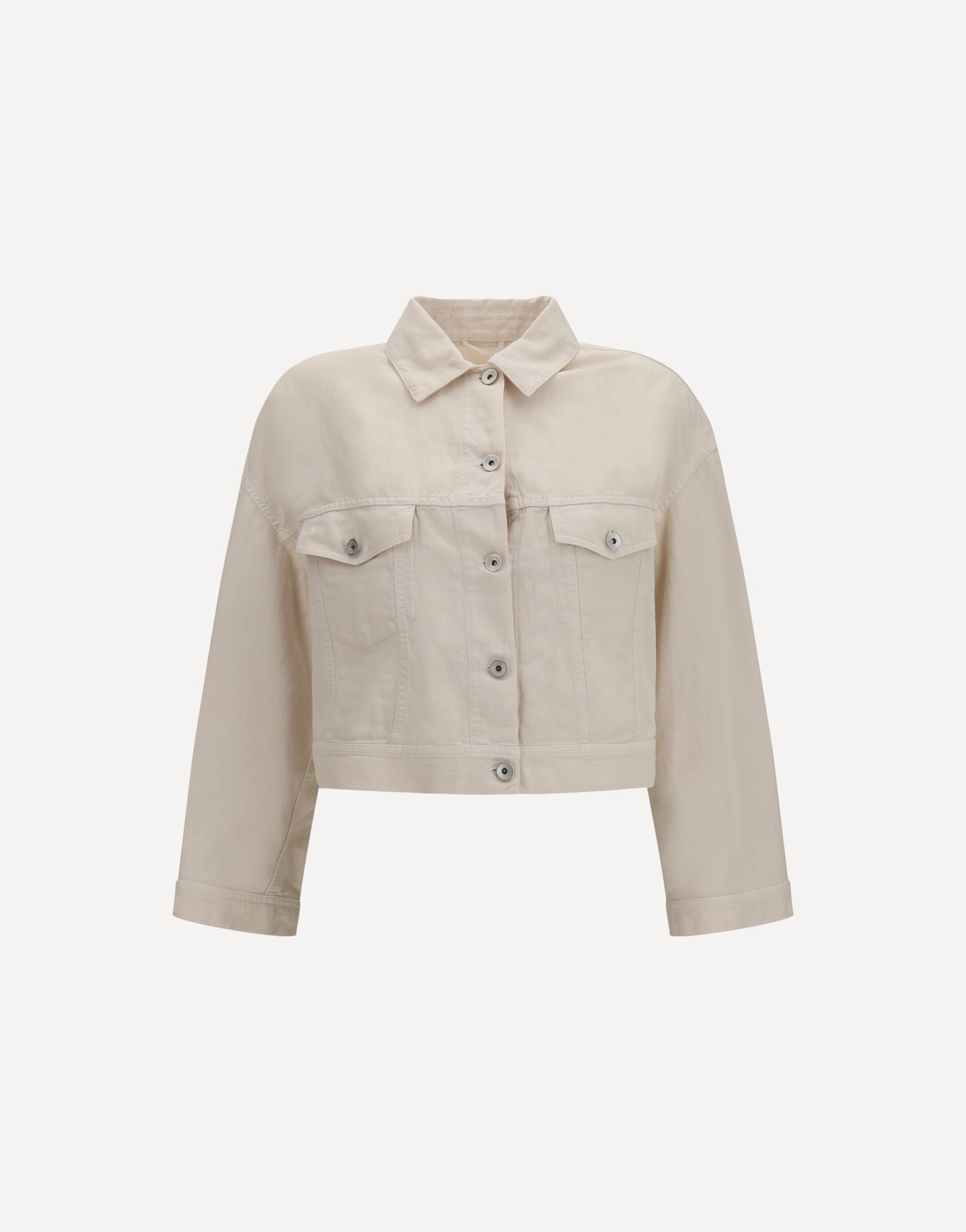 Brunello Cucinelli Chaqueta de algodón y lino con Monili