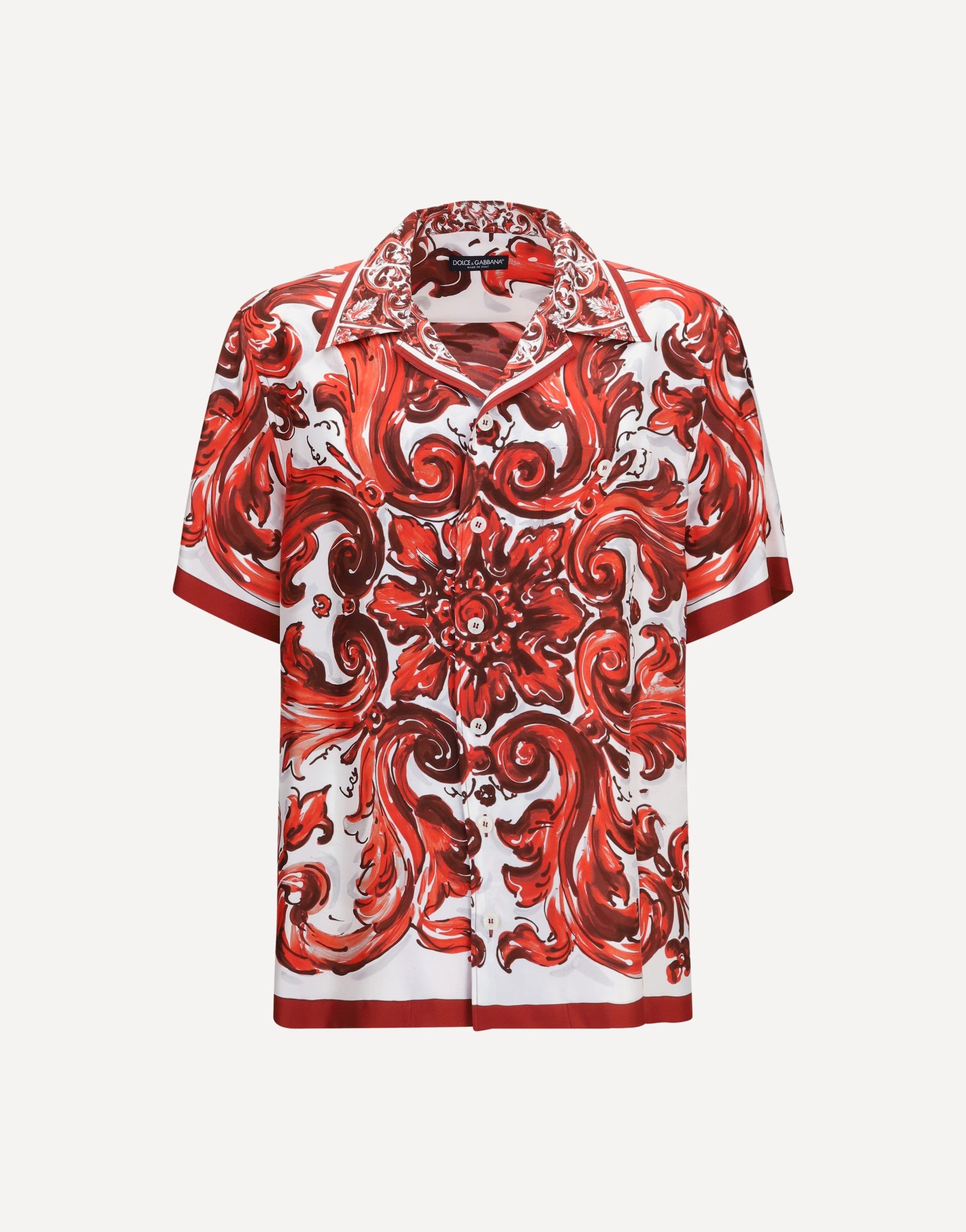 Dolce & Gabbana Maiolica Print Hawaii Shirt