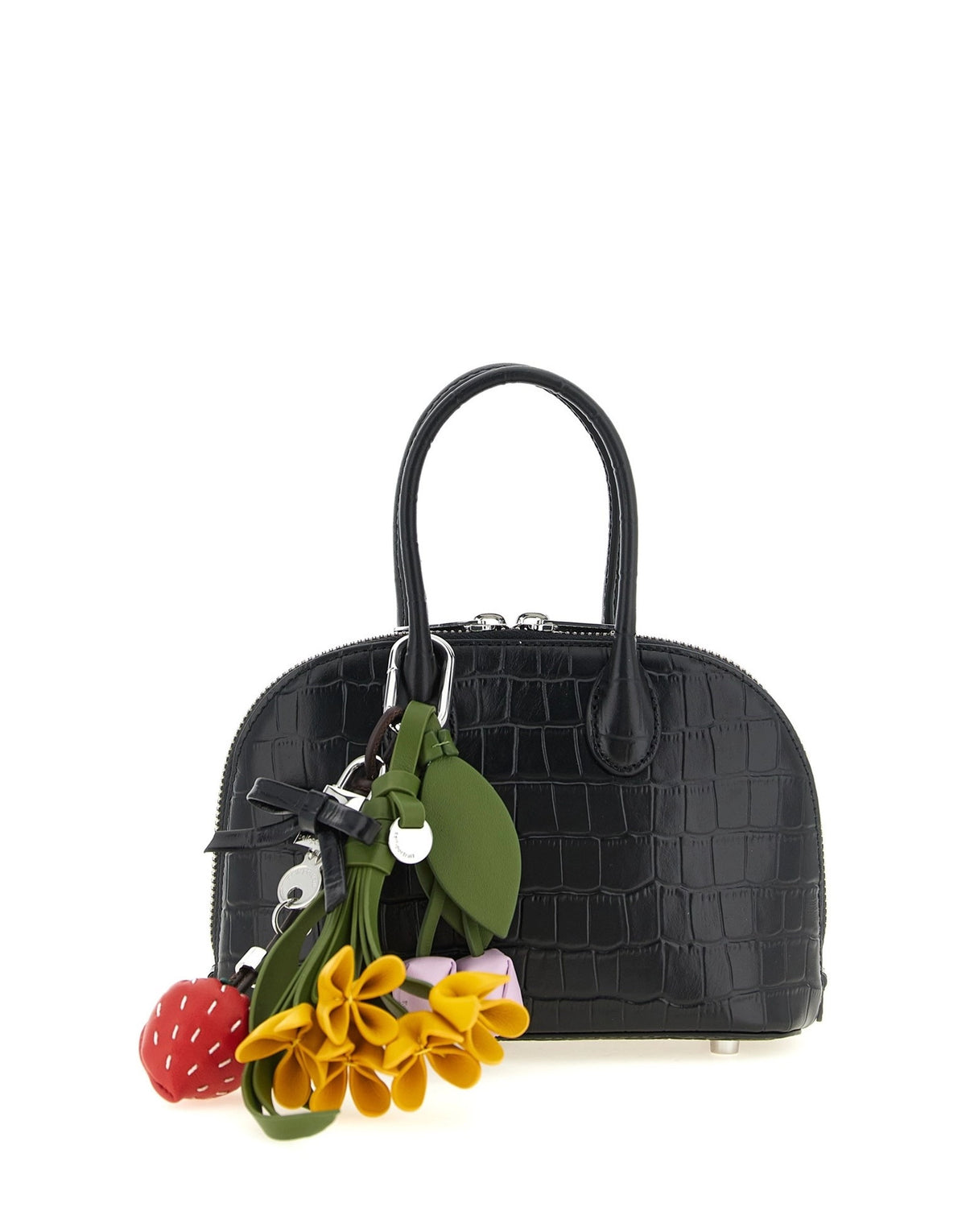 Self-Portrait Croc Leather Mini Toast Handbag