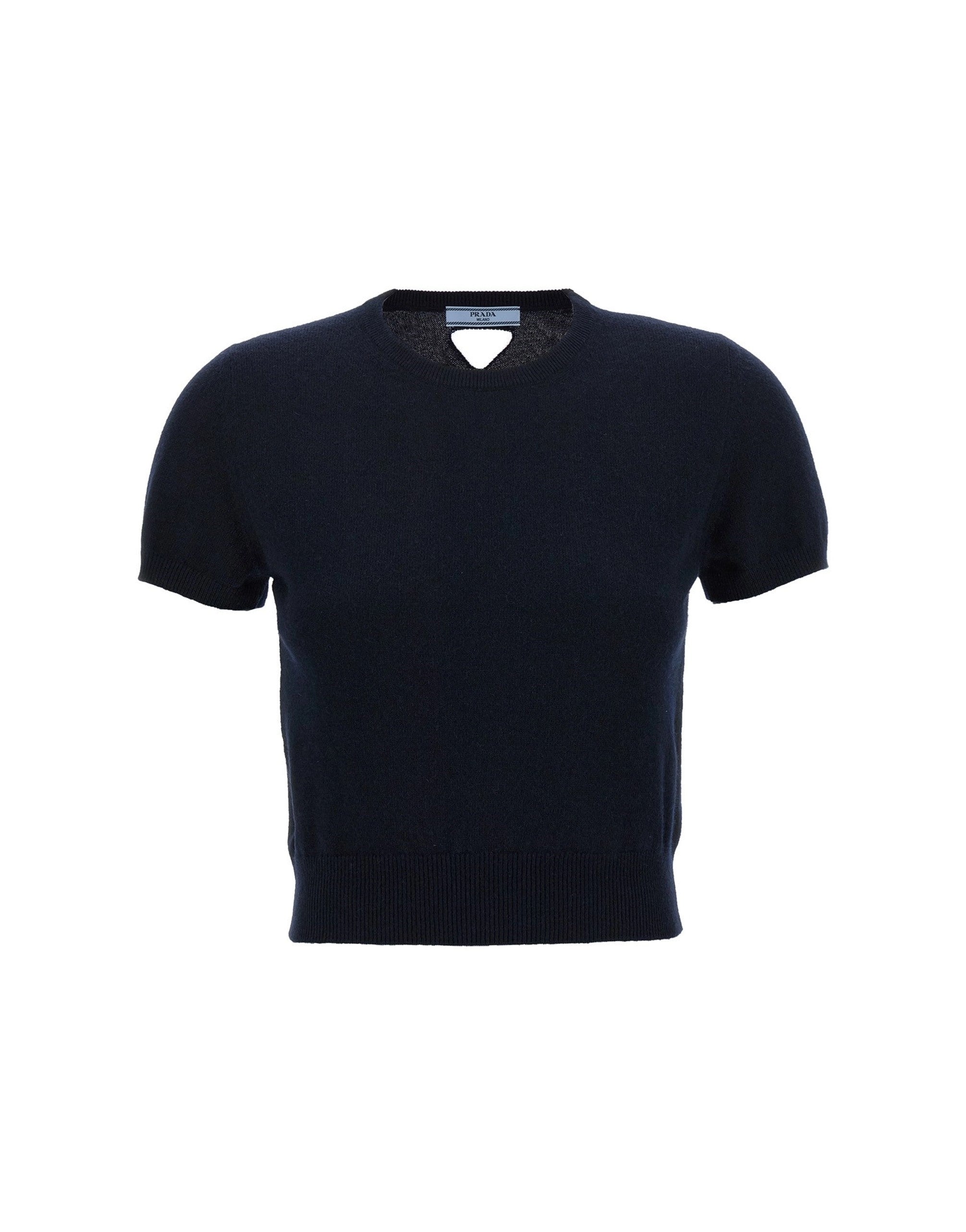 Prada Cut-Out Logo Cashmere Sweater