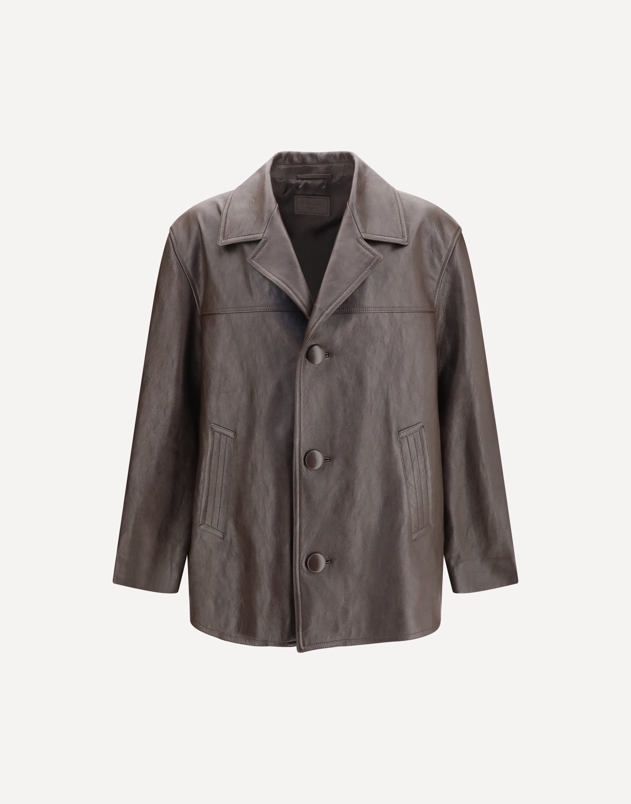Prada Leather Caban Jacket