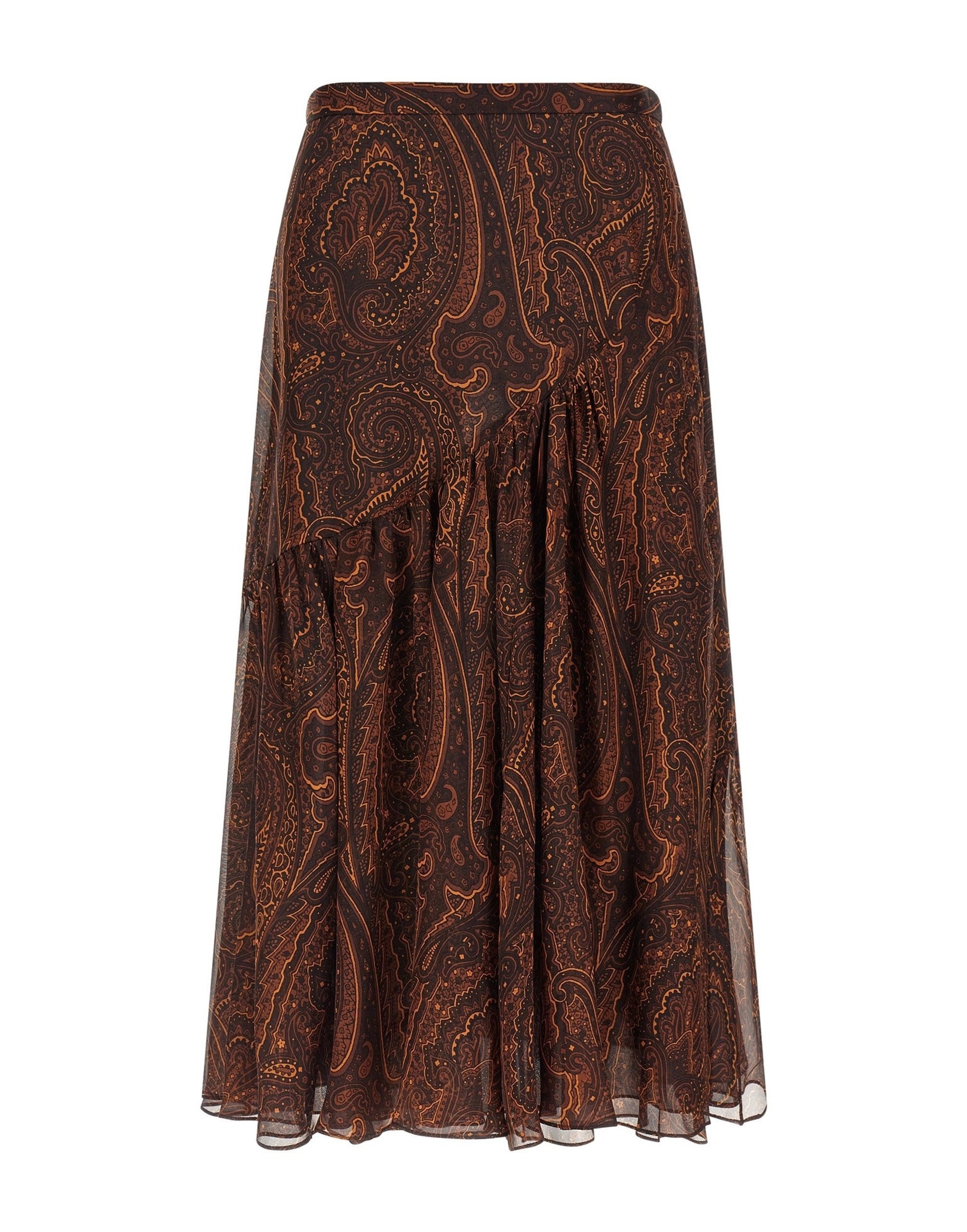 Etro Brown Paisley Maxi Skirt