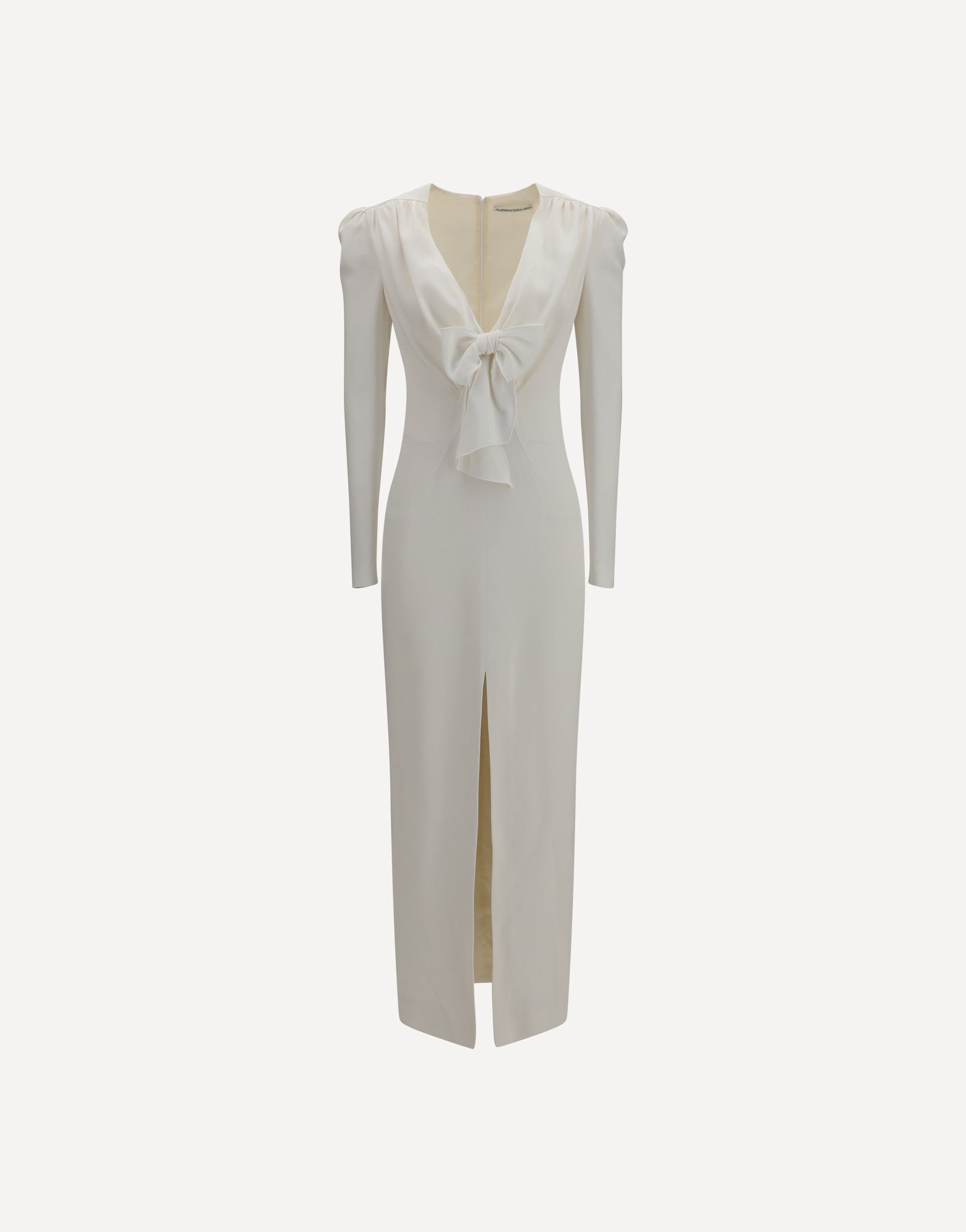 Alessandra Rich V-Neck Dress With Bow