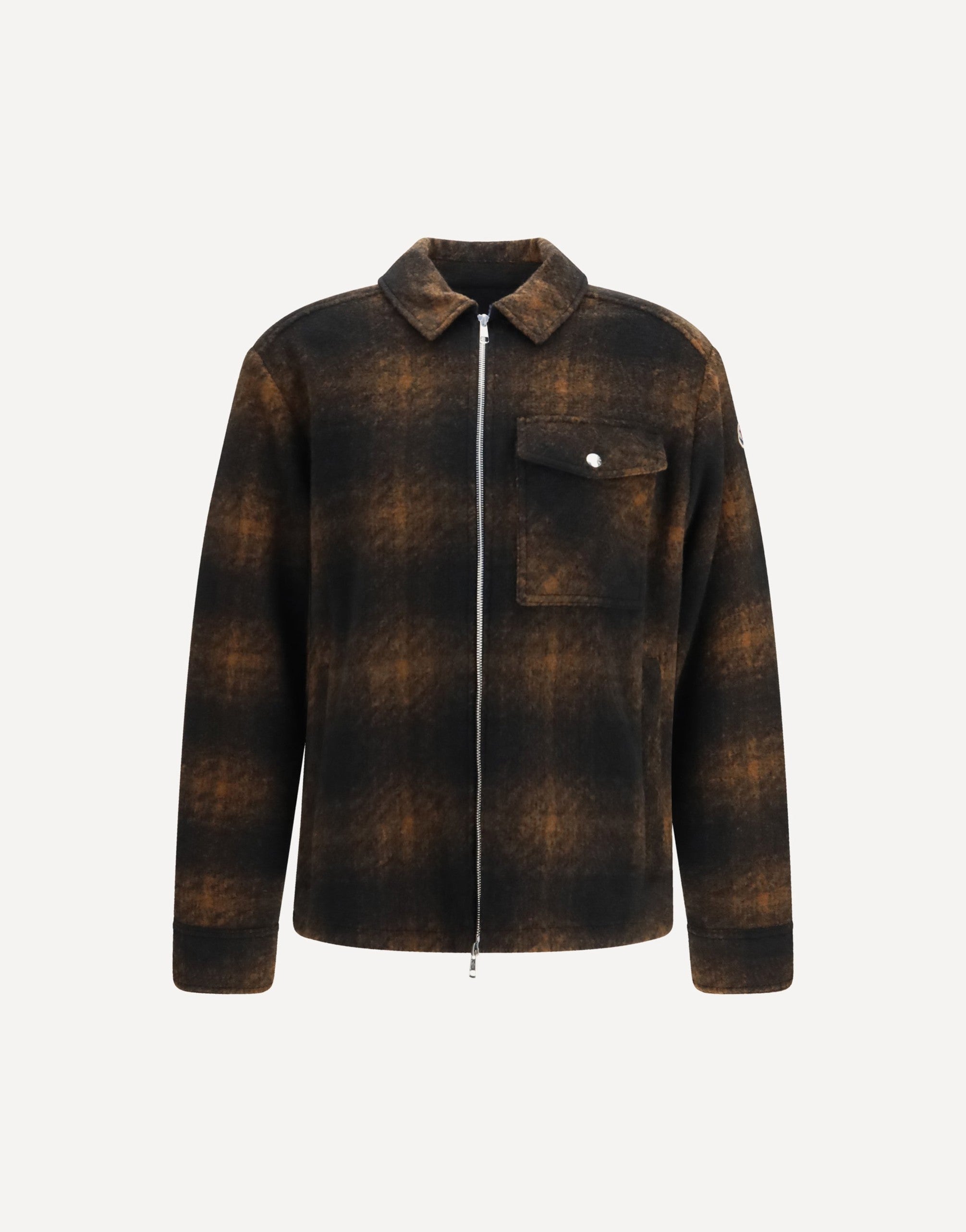 Moncler Embroidered Flannel Shirt