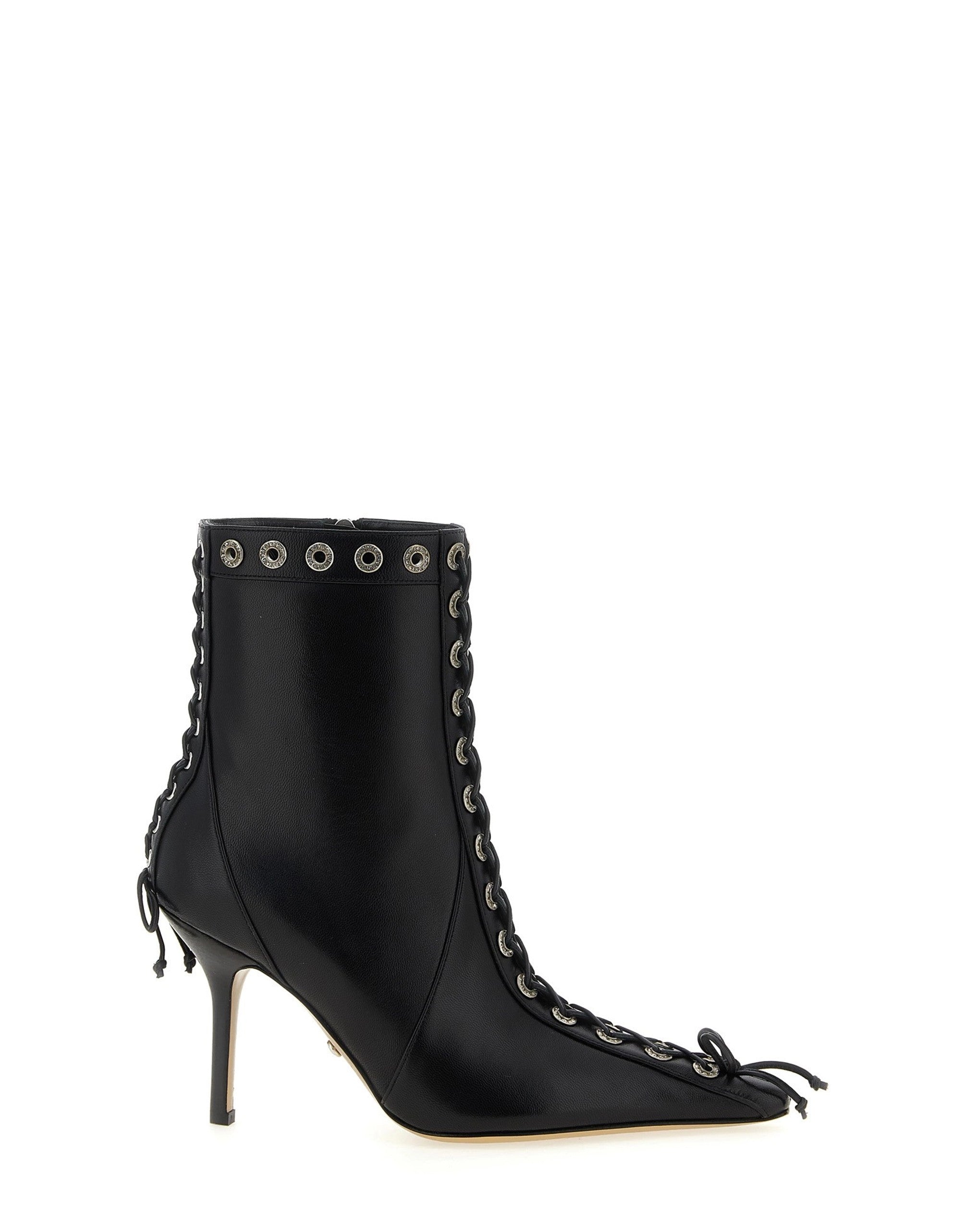 MACH & MACH Bota de cano curto corset cristalizada MACH & MACH
